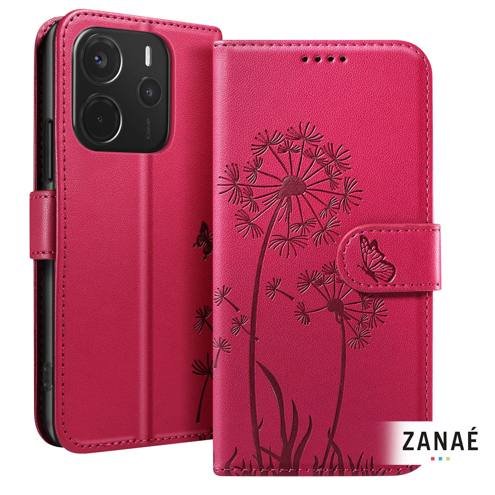 Coque Portefeuille Pour Xiaomi Redmi Note 14 4G - Rabattable Rose Gold - Protection Complète - Neuf
