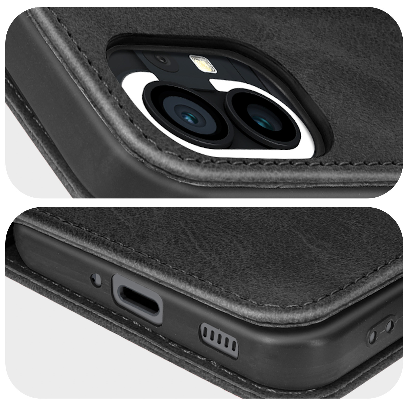 Asuwish Compatibile con Nothing Phone 2 Custodia a portafoglio in