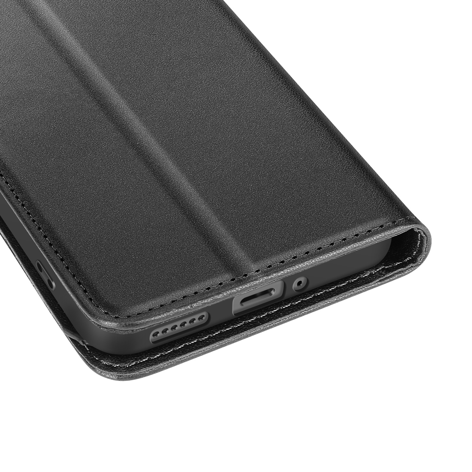 GOGME Coque Pour Xiaomi Redmi Note 10 Pro / 10 Pro Max, Fonction Stand Etui, [Flip Stand/Card Slot] Protection Case Cover En Cuir PU/TPU Premium Housse Avec Magnétique/Portefeuille/Support,Noir