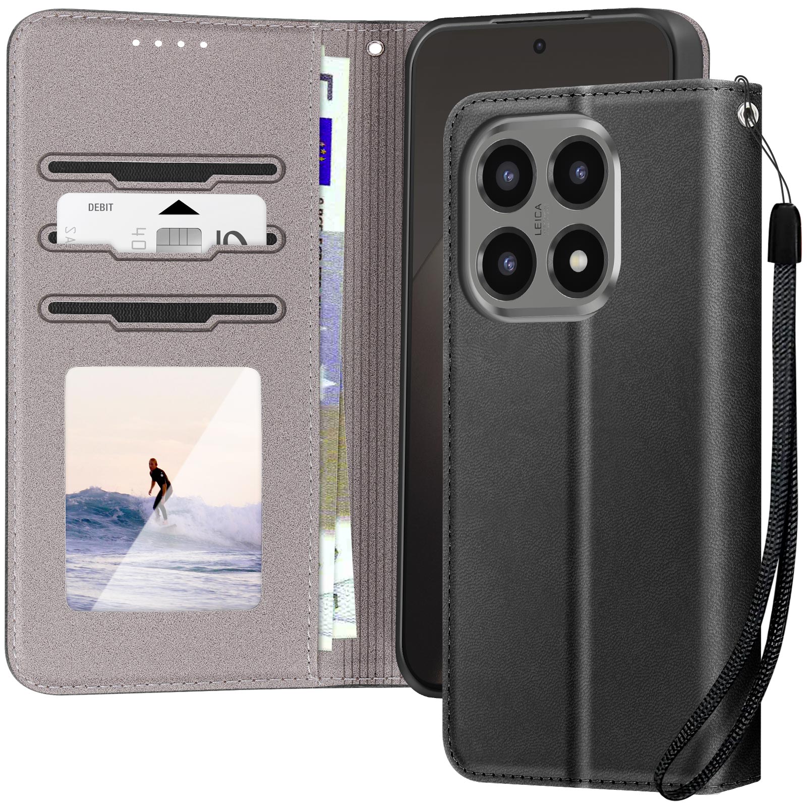 Cover Con Supporto Kickstand Custodia Portafoglio Xiaomi 14 CXTCASE - Pelle PU Con Supporto
