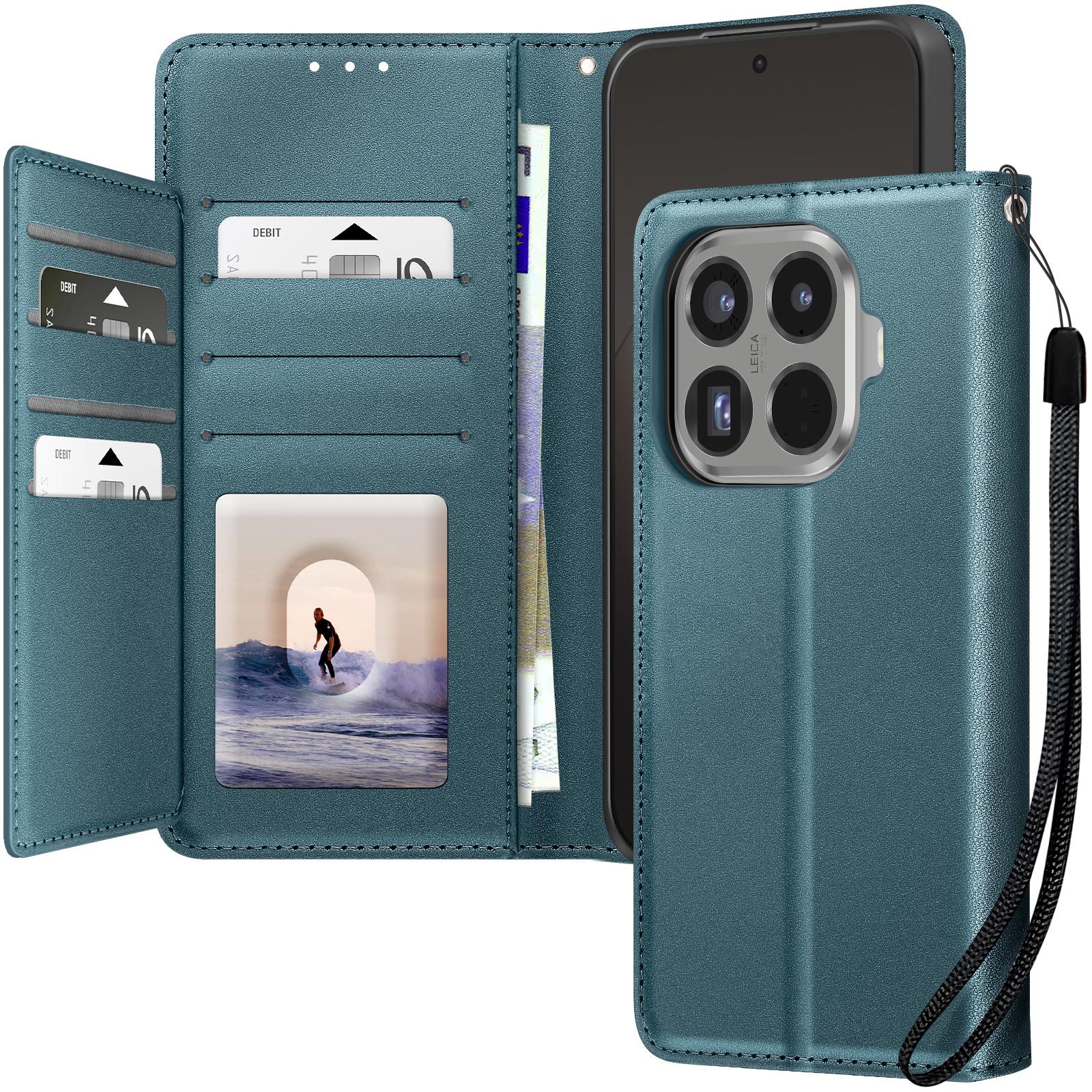 Etui Pour Samsung Galaxy S23 FE, Housse Premium En Cuir PU Portefeuille Étui [Magnétique