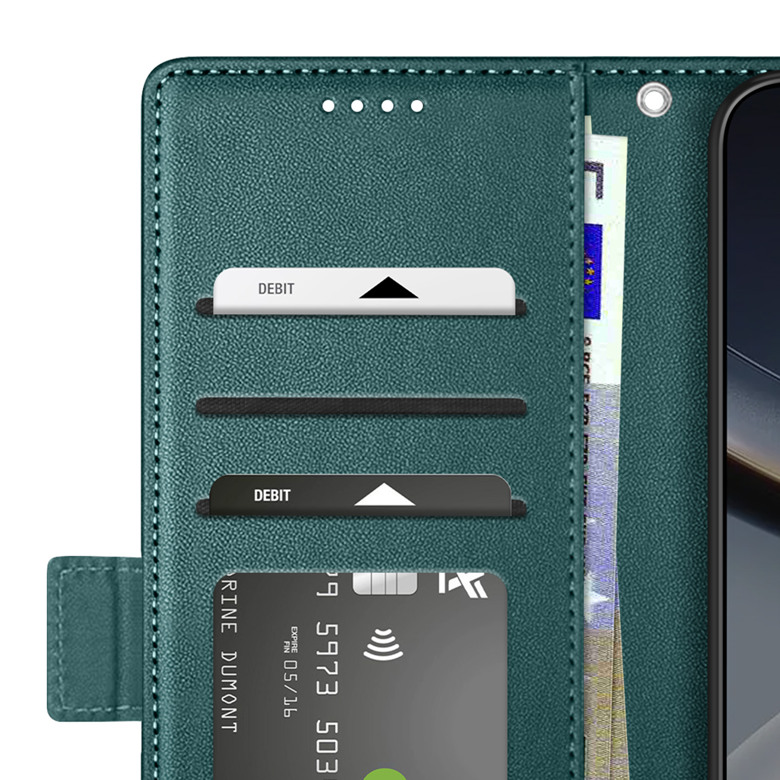 YUECXIN Cover per Xiaomi Poco F7 5G Flip Custodia in Pelle PU