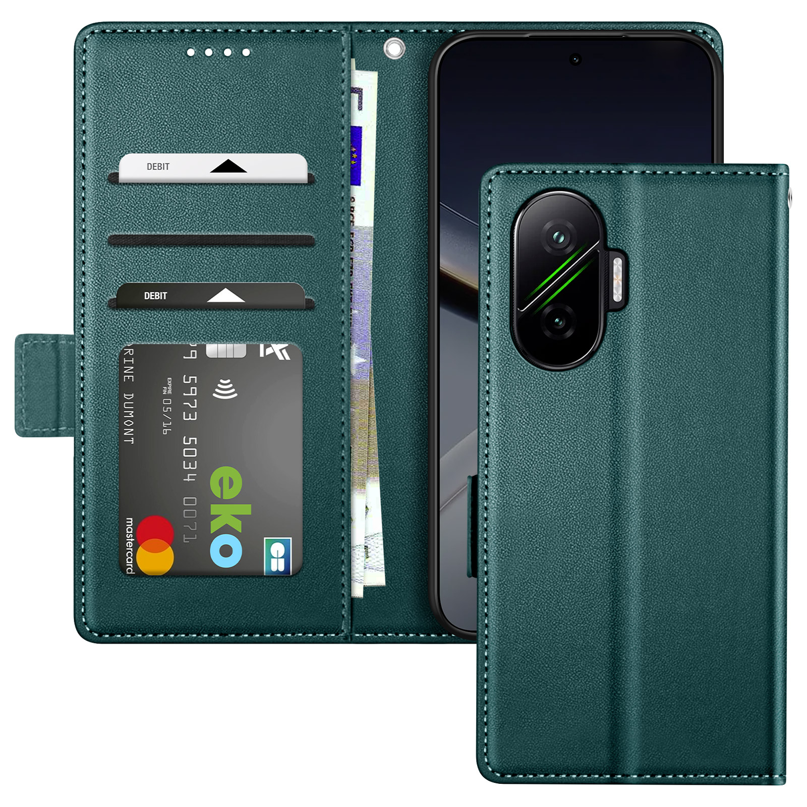 Handyhülle Für Xiaomi Poco F7 Pro/F7 Ultra 5G – PU Leder Flip Case Mit Magnet, Kartenfach & Ständer