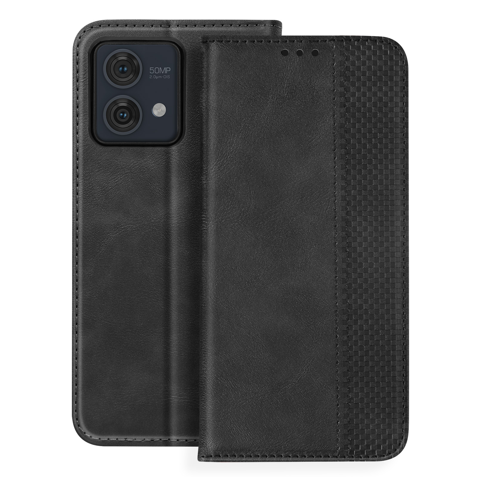 TEYYOS Custodia Portafoglio In Pelle Per Motorola Moto G84 5G - Flip Cover Con Slot Carte E Supporto - Blu (RFID)