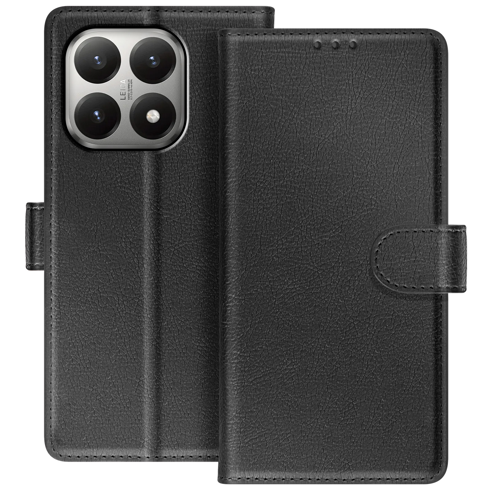 Betterfon Custodia A Portafoglio In Pelle PU Per Xiaomi 13T / 13T Pro – Con Leggio E Slot Per Carte, Nero