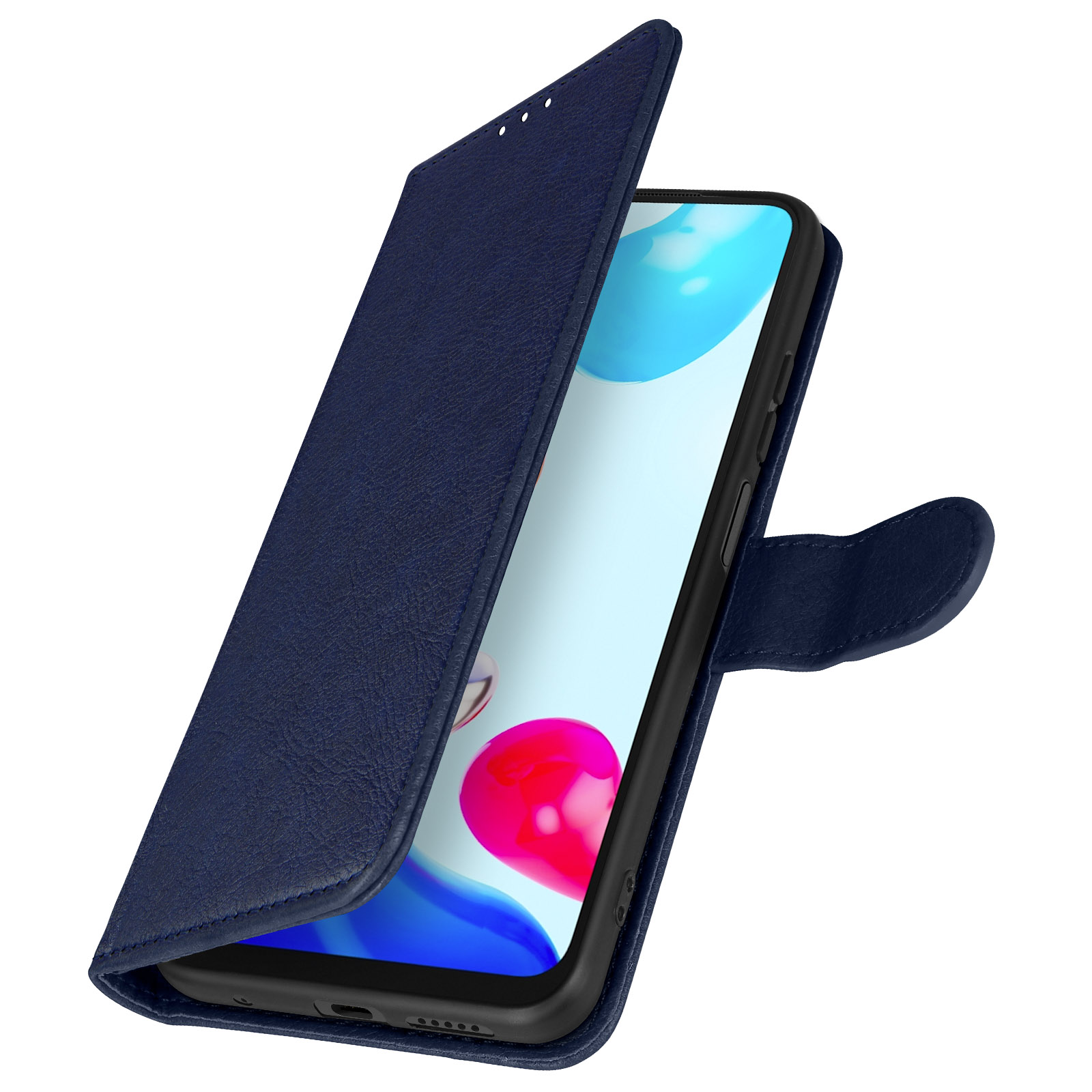 UPLAI Coque Xiaomi Redmi Note 11 Pro/11E Pro – Dégradé Bleu Noir – Verre Trempé 9H + Cadre TPU Souple – Antichoc