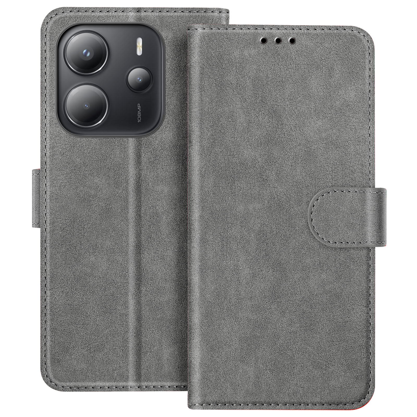 Wallet Handyhülle Für Xiaomi Redmi Note 14 4G – Flip-Case Mit Kartenfächern & Standfunktion – Design: Wolf