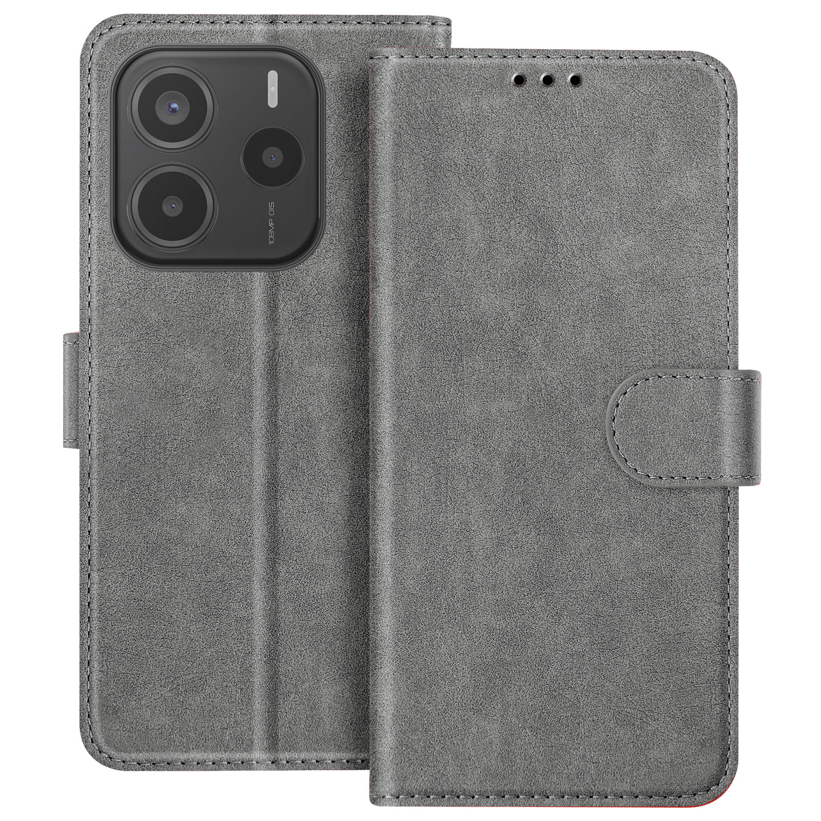 TOMYOU Cover per Xiaomi Redmi Note 14 5G (Non per 4G), Flip Cover Antiurto Portafoglio Custodia con Funzione Stand Slot per Schede Oro Rosa