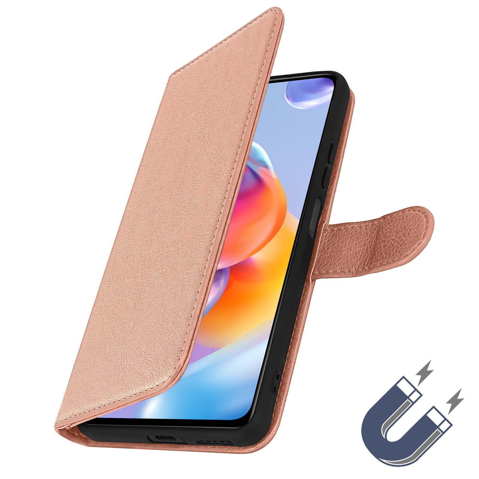 PU Leder Hülle Für Xiaomi Redmi Note 11 Pro Plus 5G – Mit Standfunktion & 3 Kartenfächern – Elegante Brieftaschenhülle