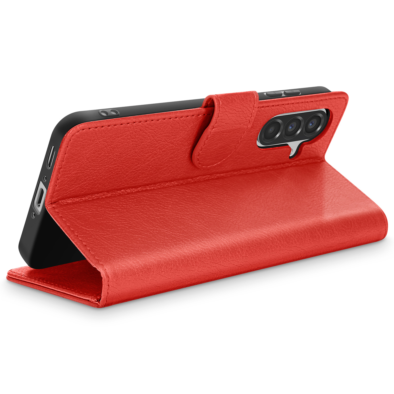 Étui Portefeuille Chesterfield Pour Samsung Galaxy A56/A36 - Gris, Similicuir, Fonction Support