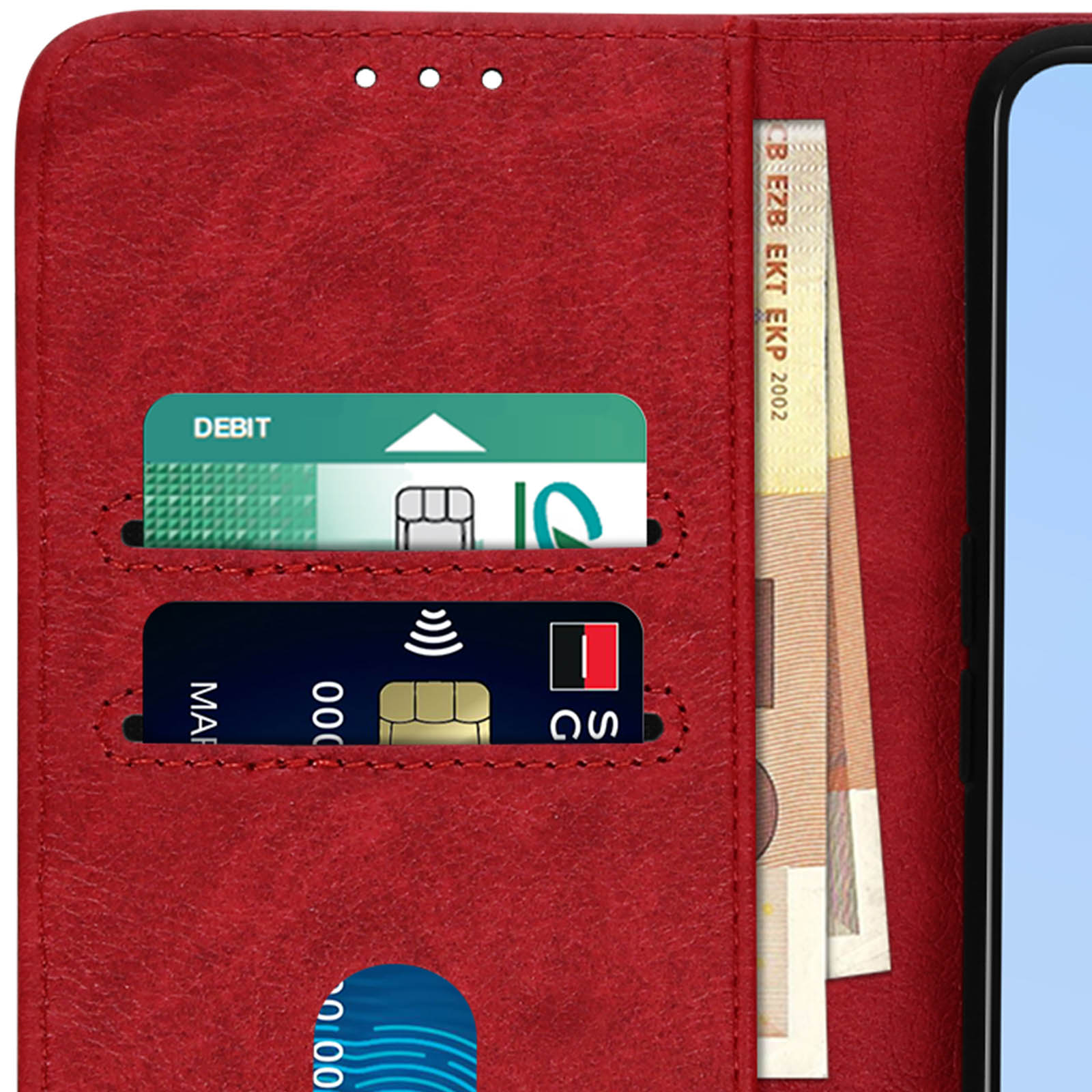 Custodia Portafoglio In Pelle Marrone Per OPPO A16 / A16s / A54s – Con Chiusura Magnetica E Slot Per Carte. Pratica E Sicura! - 3