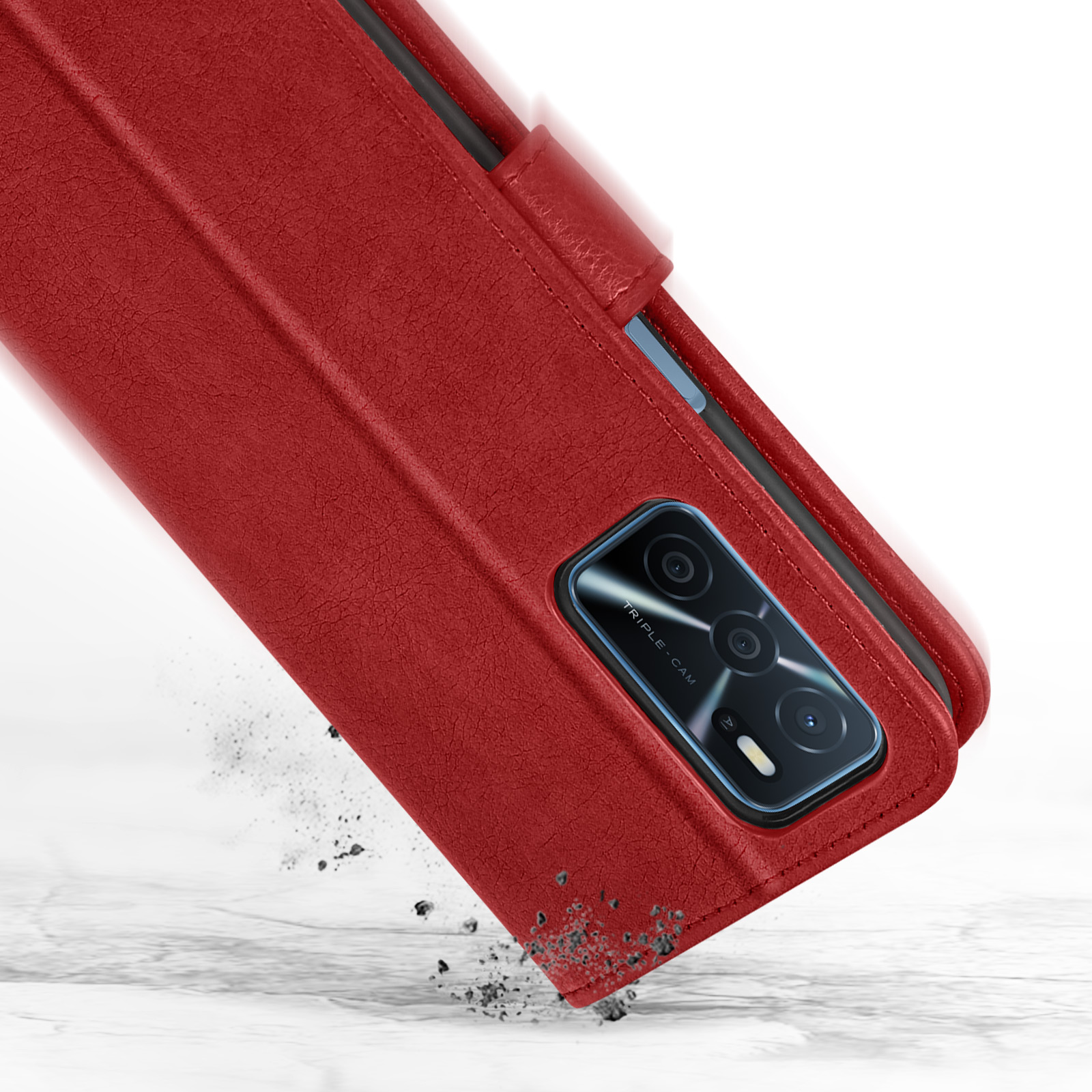 Custodia Portafoglio In Pelle Marrone Per OPPO A16 / A16s / A54s – Con Chiusura Magnetica E Slot Per Carte. Pratica E Sicura! - 2