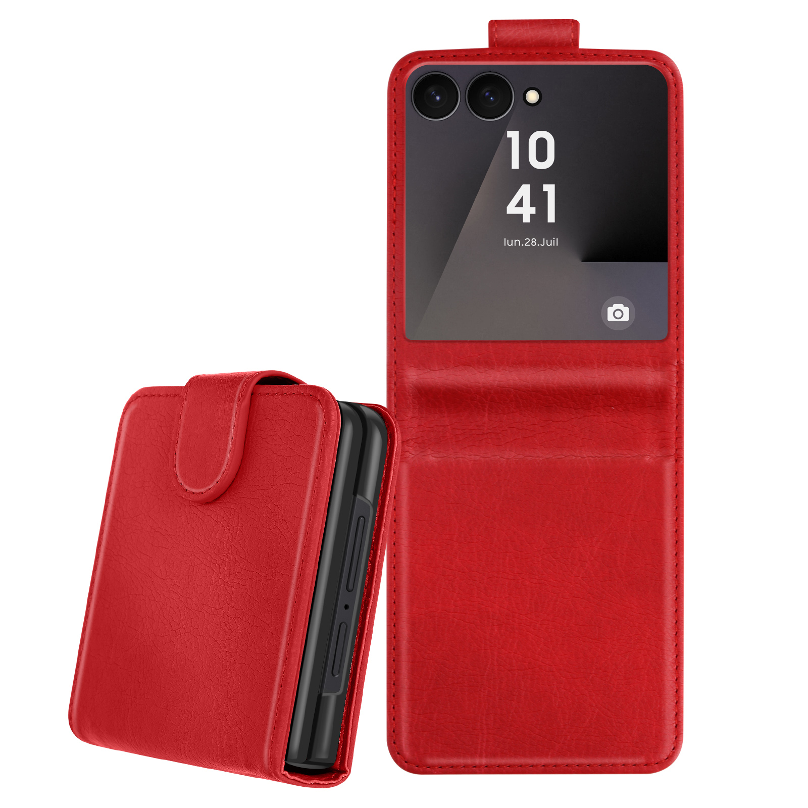 UITUIM Cover per Samsung Galaxy A17 5G/4G Custodia con 2 Vetro Temperato Pellicola a Libro Portafoglio Libretto in Pelle Porta Carte Protettiva Flip Case,Blu