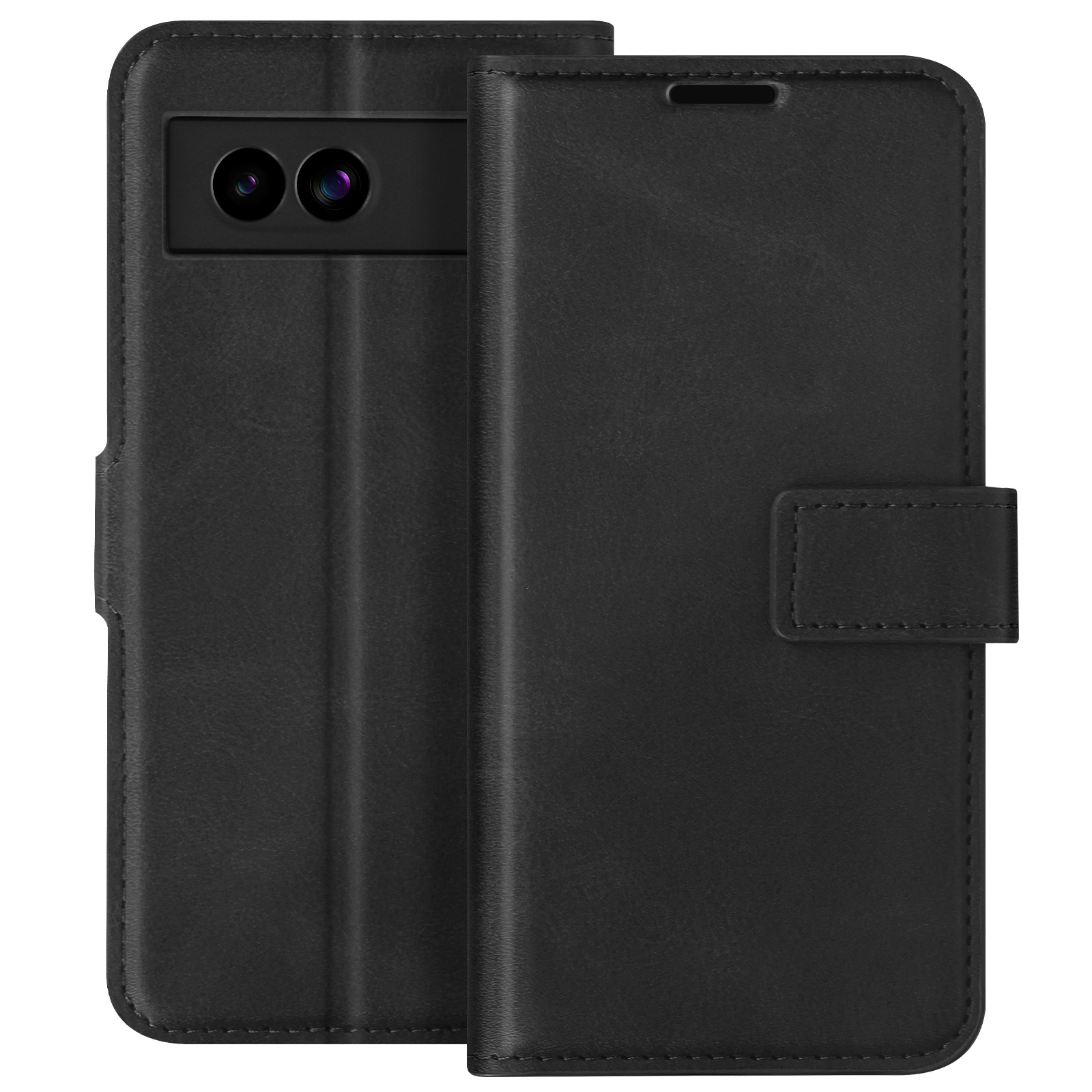 Custodia Google Pixel 8A Con Mag-Safe E Supporto 360° | Protezione Antiurto Morbida E Opaca | Nero