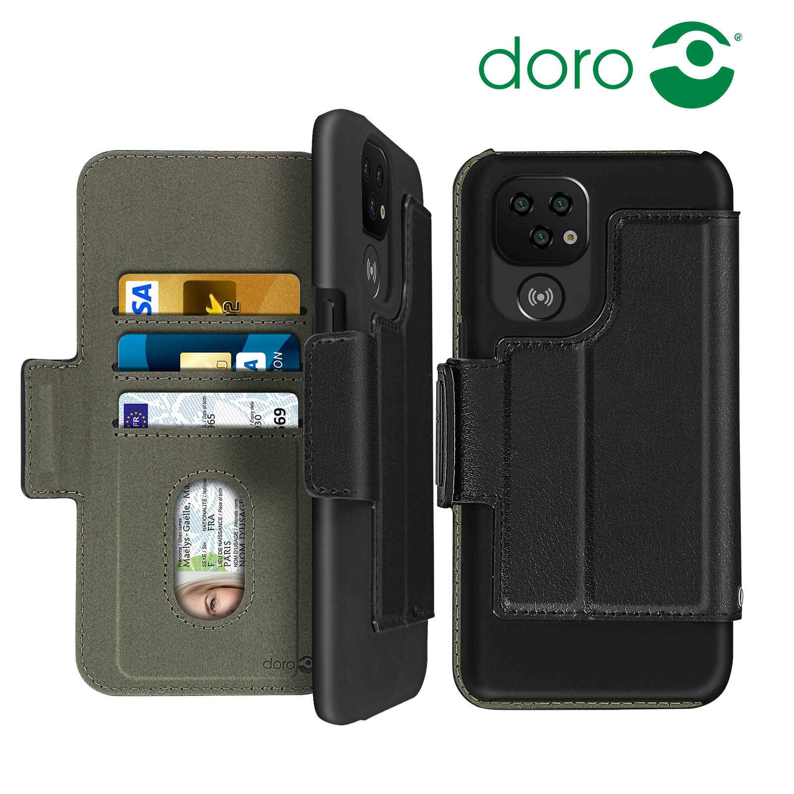 Lankashi Premium Custodia Portafoglio in PU Pelle Supporto Caso Guscio Protettiva Cover Flip Skin Case Per Doro 8100/8110 / 8100 Plus 6.1 (Giallo