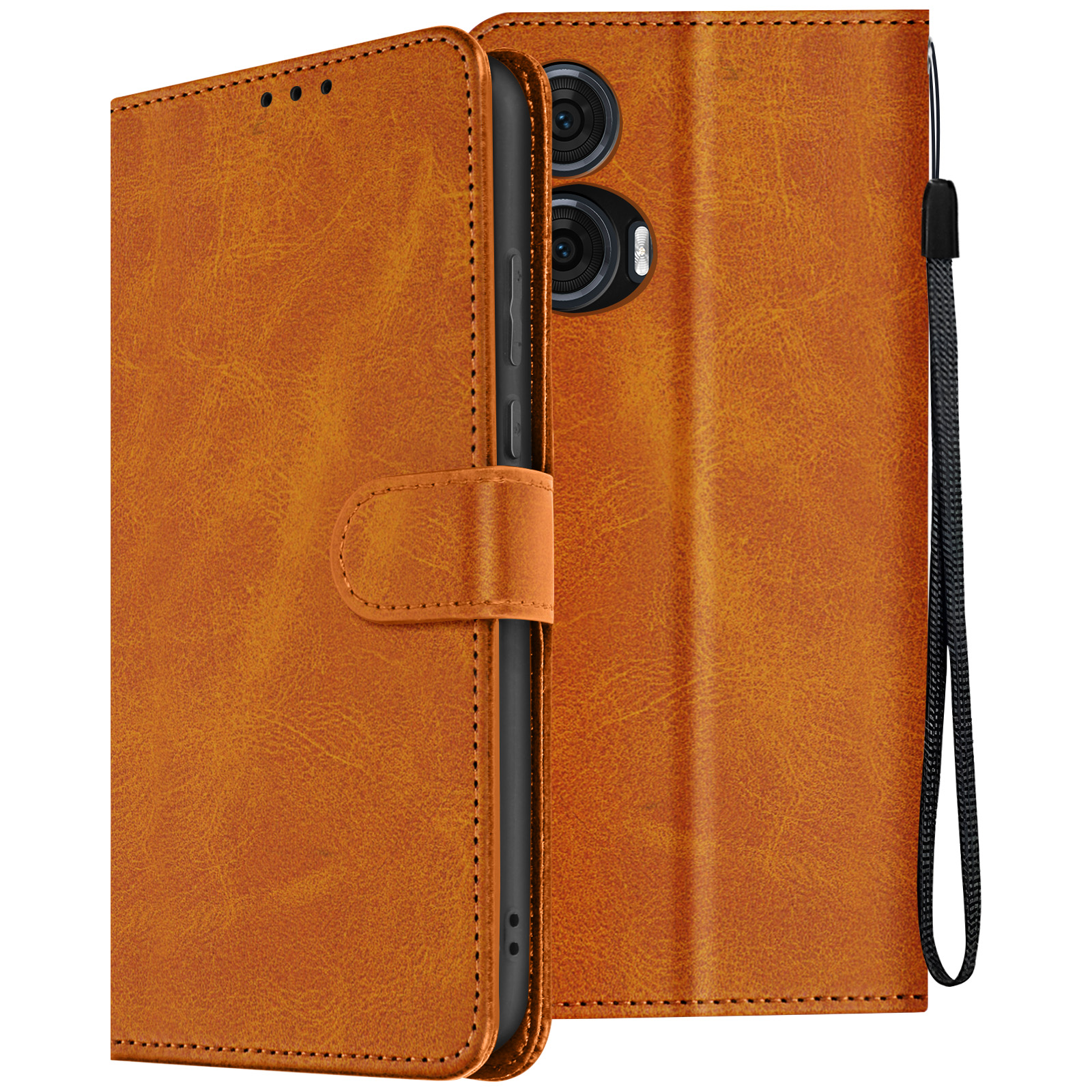 Custodia A Portafoglio Con Magnete Per Motorola Moto Edge 20 5G – Cover In Ecopelle Nera - Foto 3