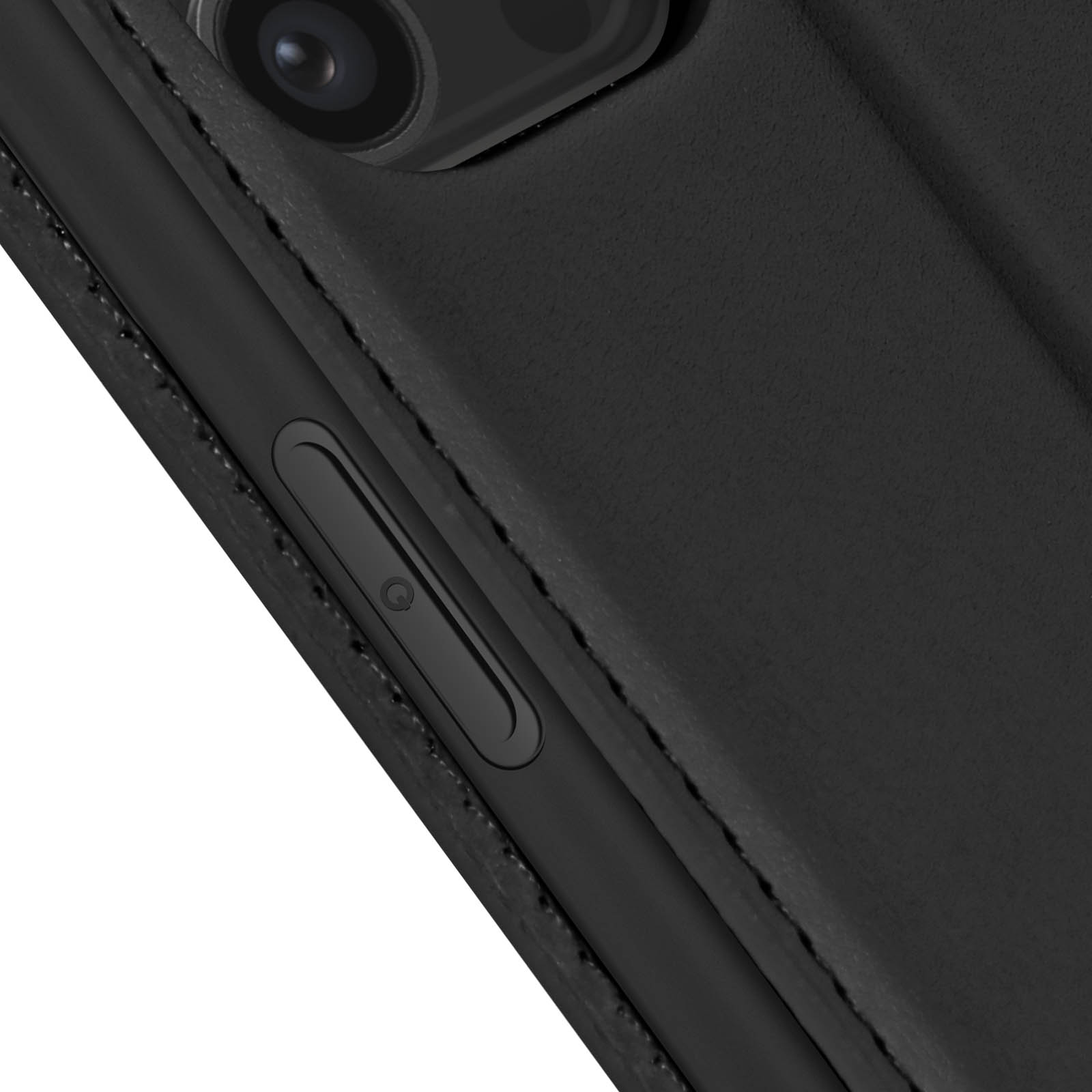 Étui Folio Magnétique Cuir Pour IPhone 15 Plus - Noir, Générique, Neuf