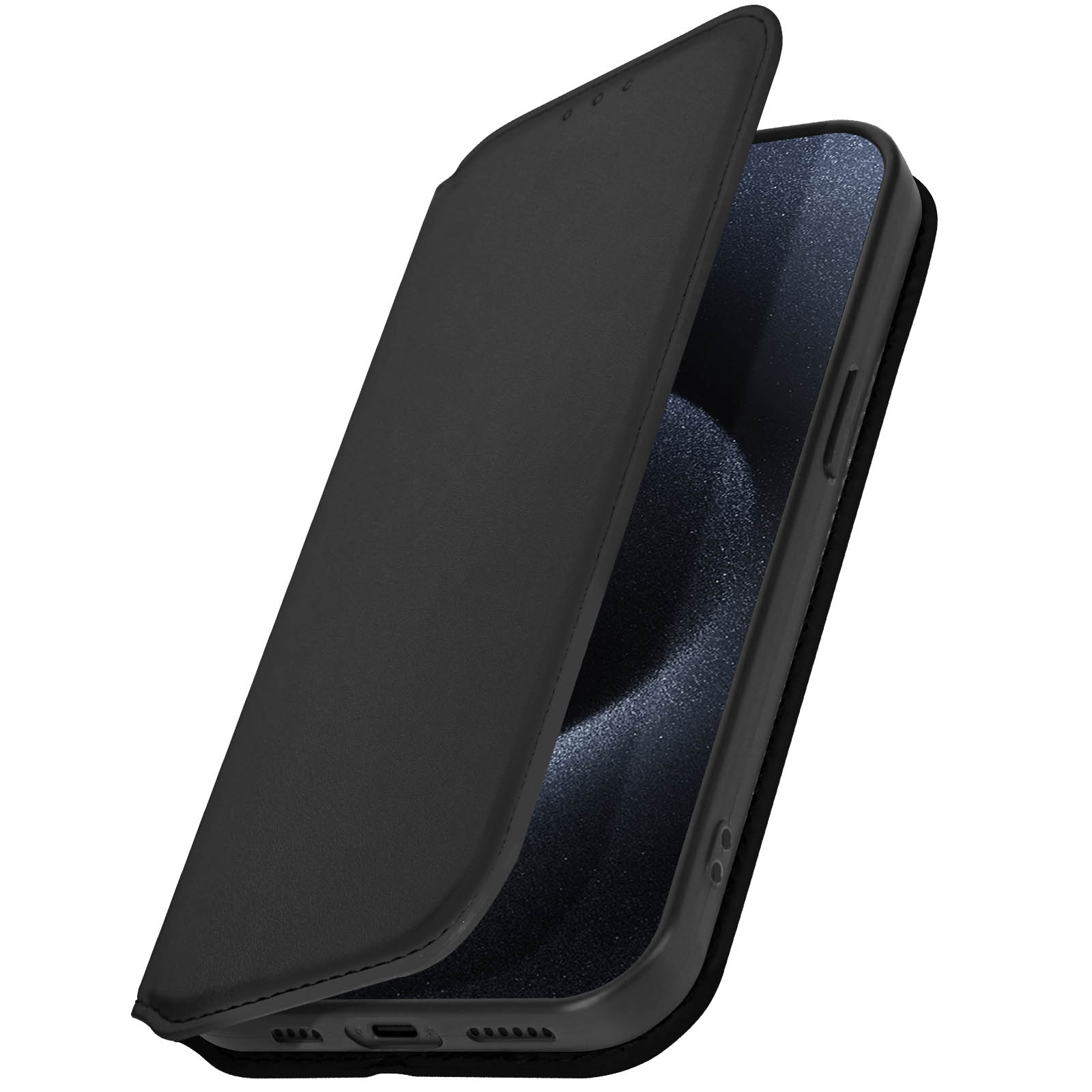Cover Magnetica Pelle TPU Custodia Magnetica Magsafe Per IPhone 16, 15, 14, 13, 12 Pro Max - Pelle E TPU Antiurto, Sottile IPhone 15 Celeste