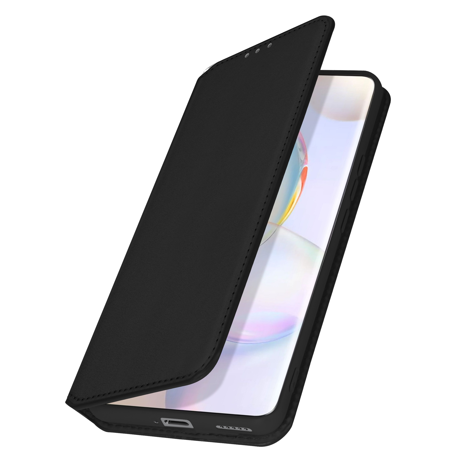 Coque Silicone Transparente Noire Pour Honor 50 5G / Huawei Nova 9 - TPU Gel, Ultra Slim, Aimantée