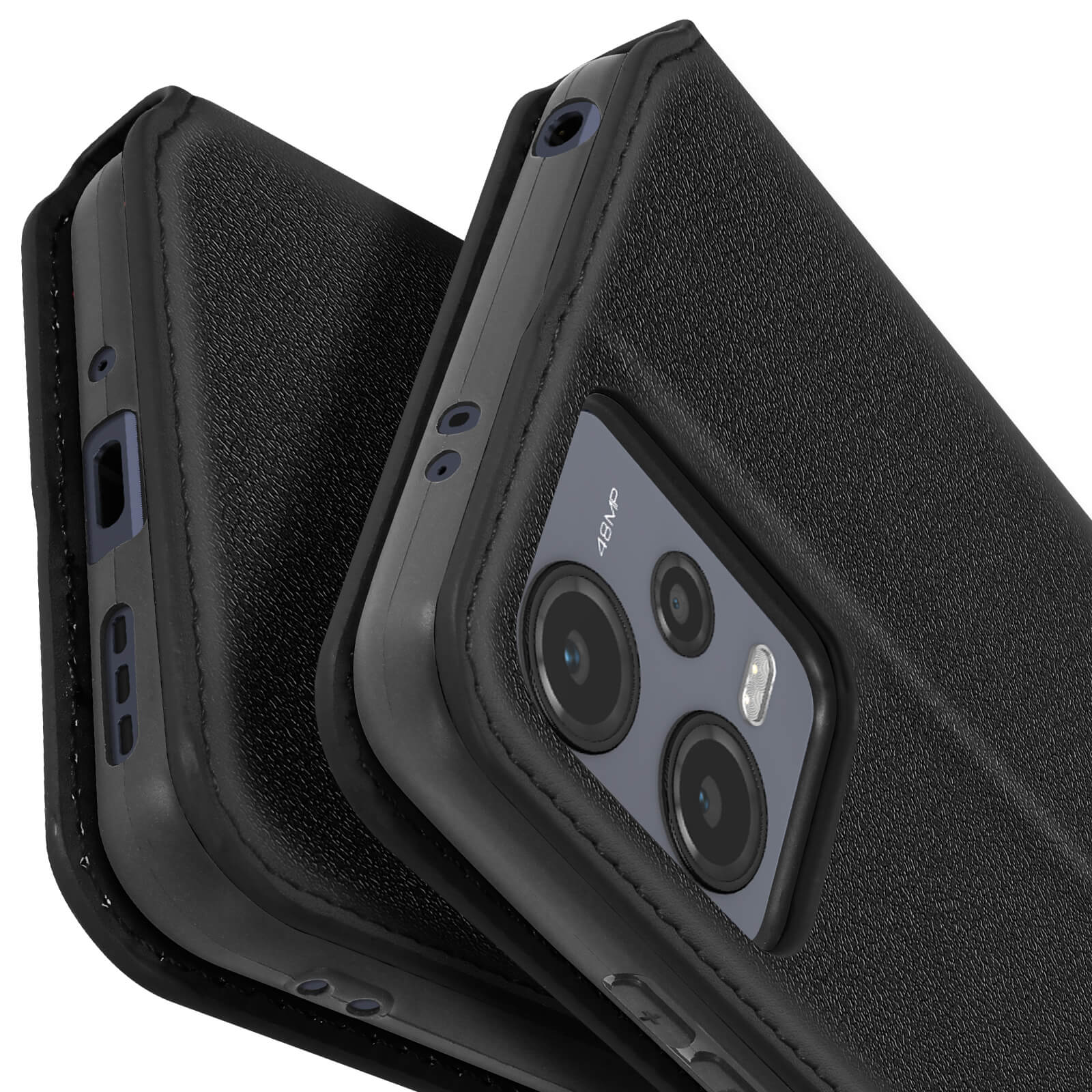 Custodia Portafoglio In Pelle PU Per Xiaomi Redmi Note 12 5G / Poco X5 5G | Con Slot Carte E Chiusura Magnetica - 3