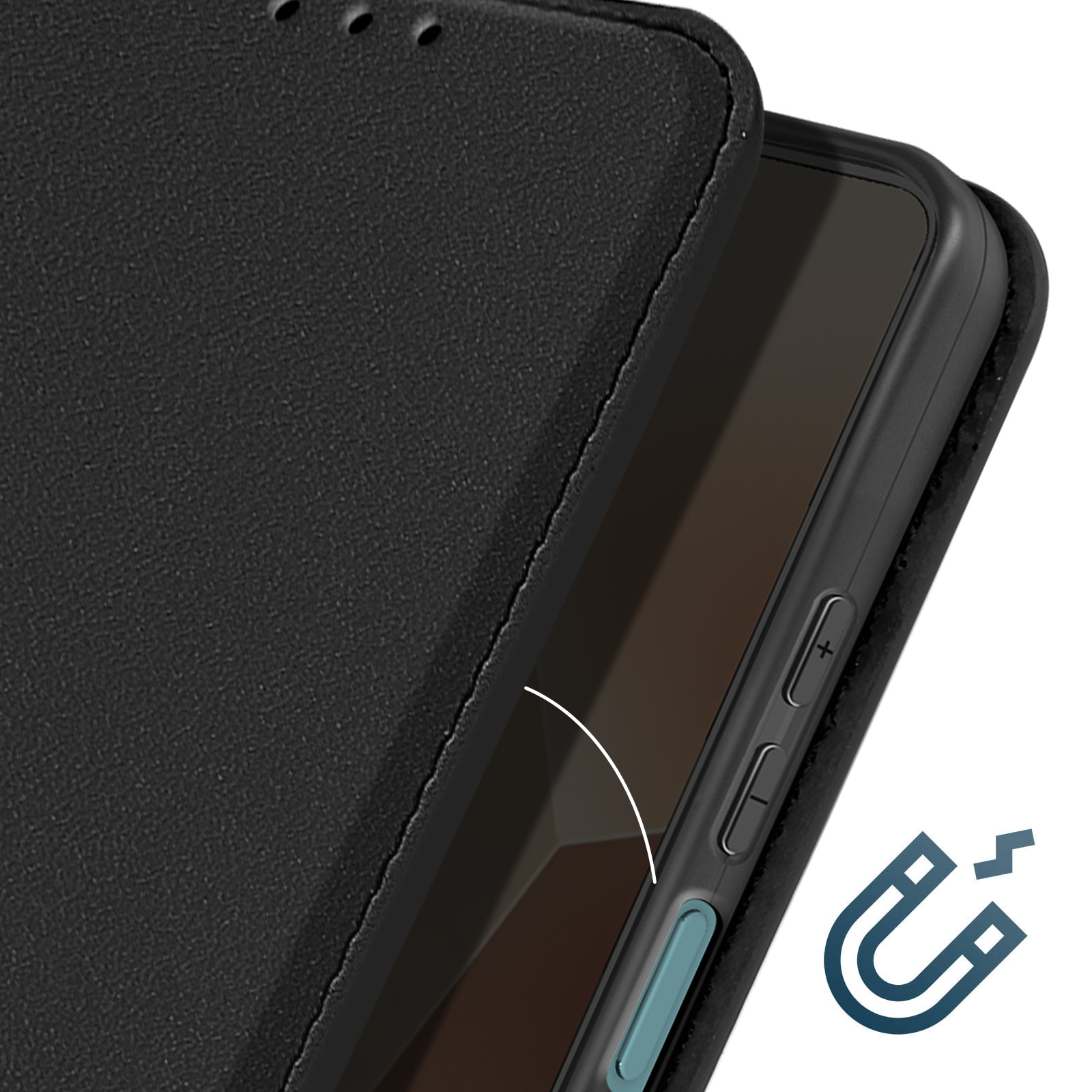 LBH Custodia Portafoglio Per Xiaomi Redmi Note 13, Pelle Sintetica Con Scomparti E Supporto, Chiusura Magnetica, Nero, Stile Vintage - 2