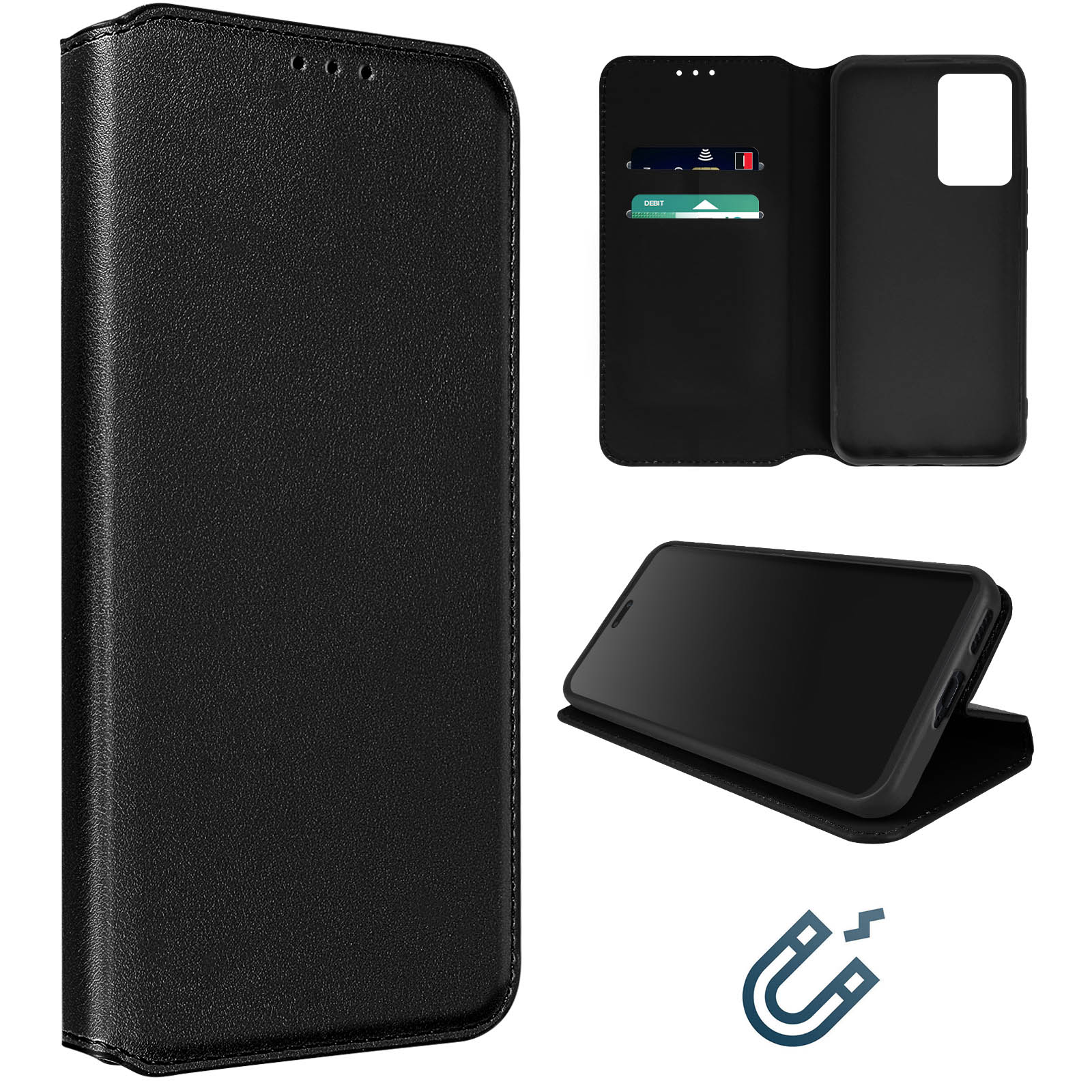 Custodia Portafoglio Con Fiori Per Xiaomi 13 Lite - Pelle PU, Slot Carte, Zip E Cinghia, Rossa