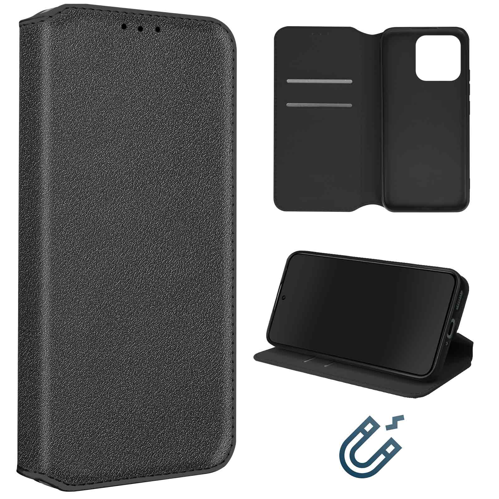Pour Xiaomi 13T Pro étui clair vue miroir support à rabat