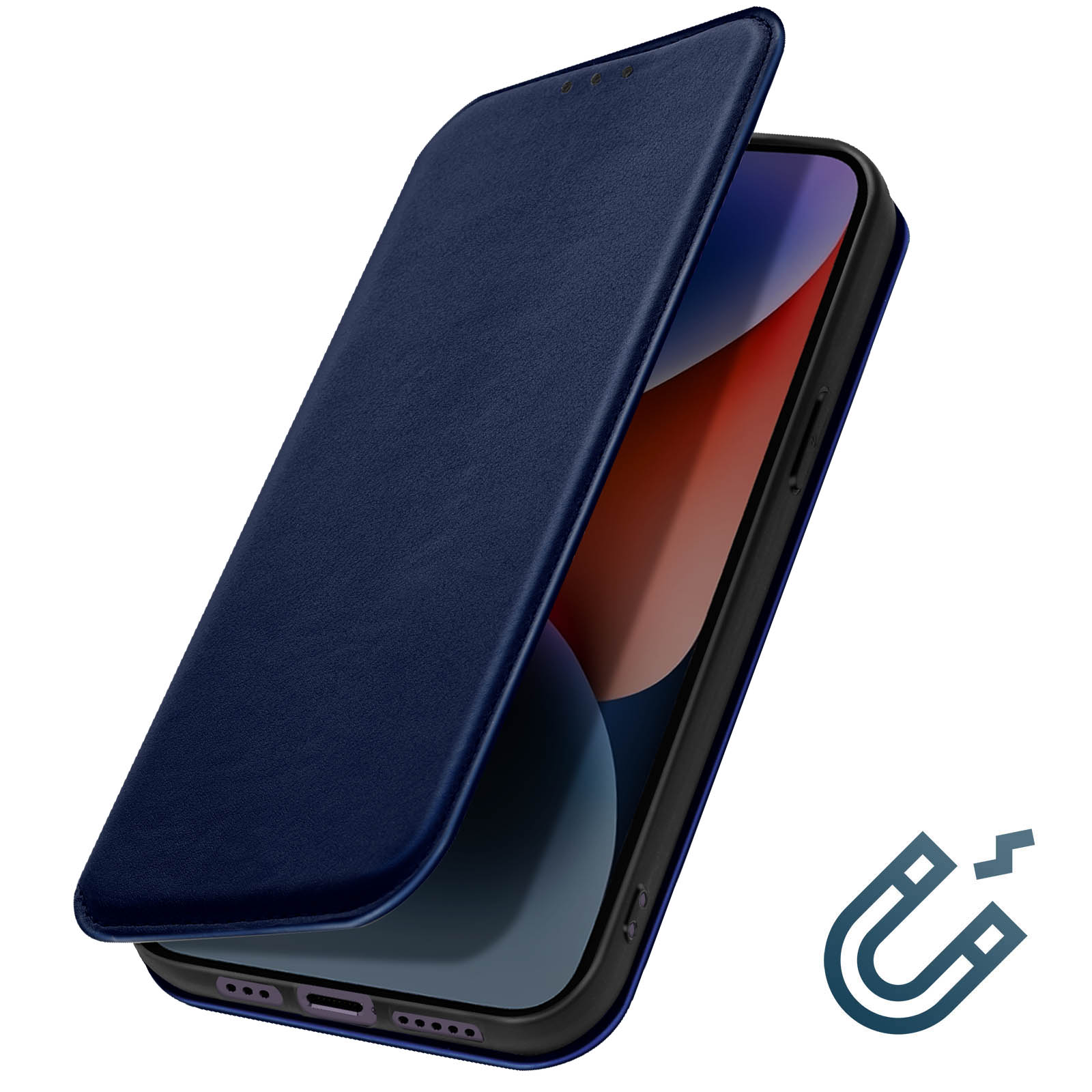 Custodia BMW In Vera Pelle Per IPhone 14 Plus (6,7") - Rigida Con Logo Metallico - Collezione Signature (Nero) - 3