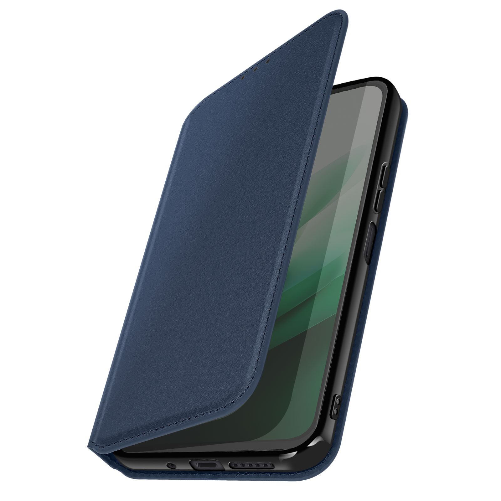 WBWONE Cover a Libro per Xiaomi 15 5G, Antiurto Custodia a Portafoglio in Pelle Premium con Funzione di Supporto e Slot per Carte - Blu