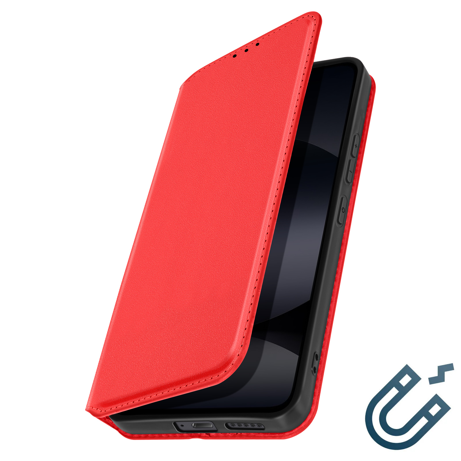 Custodia Portafoglio TEYYOS Per Xiaomi Redmi Note 12 4G – Pelle PU E TPU, Con Slot Carte E Contanti, Rosso - 3