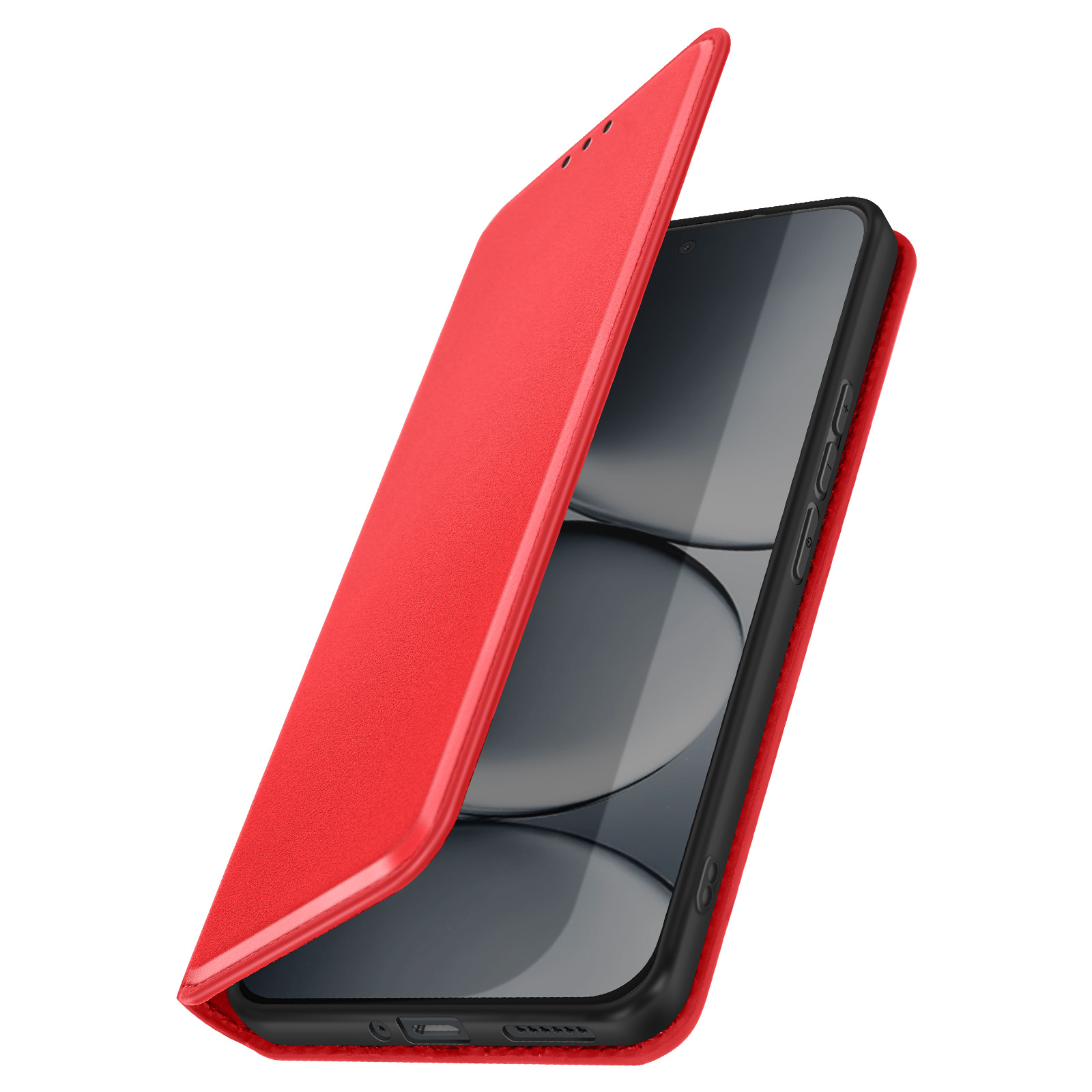 FDHYFGDY Hülle für Xiaomi Redmi Note 15 Pro 5G Schutzhülle – Wasserdicht und Stoßfest – Case aus Carbonfaser Kompatible Redmi Note 15 Pro Handyhülle - Rot und Schwarz