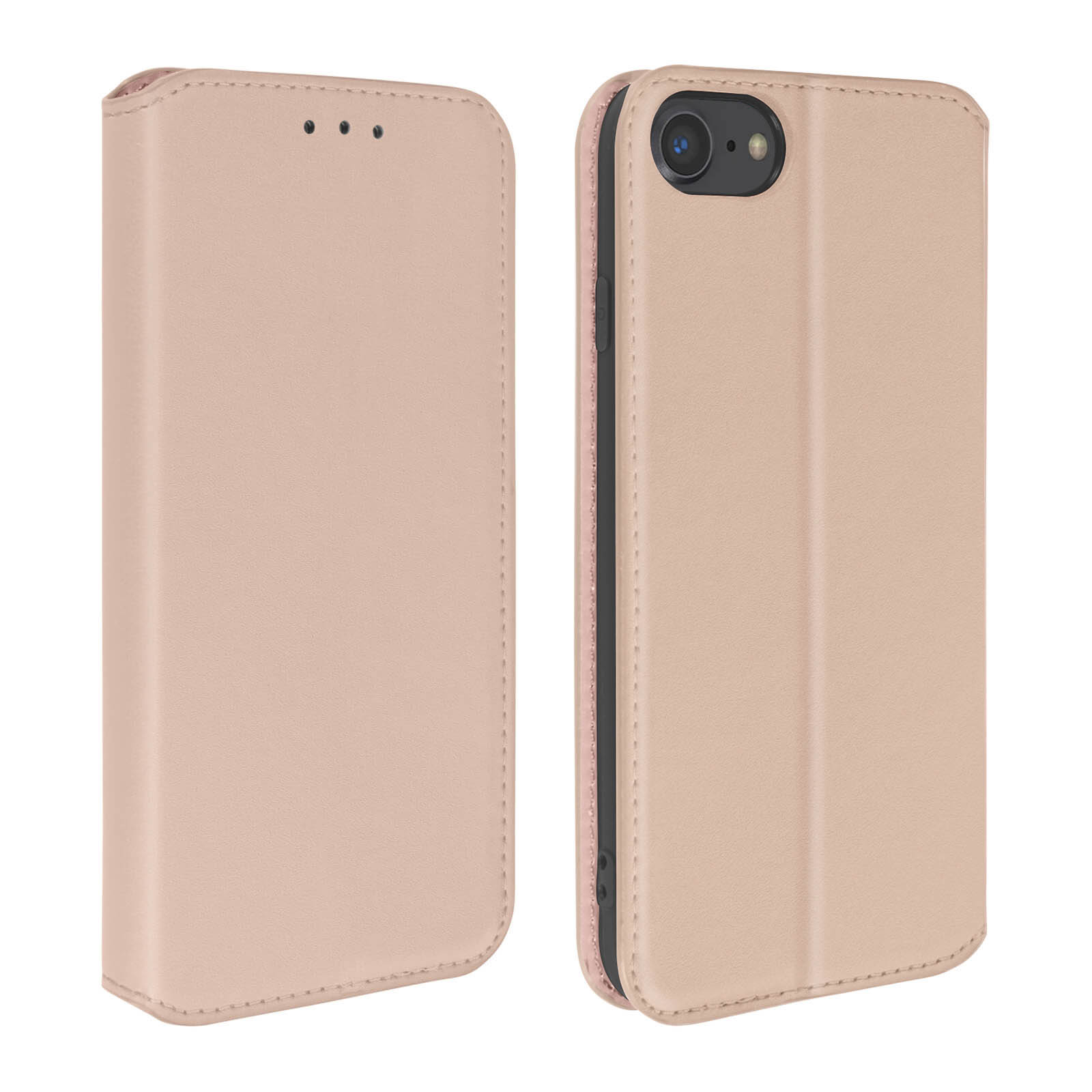 Housse Portefeuille à Rabat Pour IPhone 14 Plus - Rose Gold, Support Vidéo, Avizar Neuf