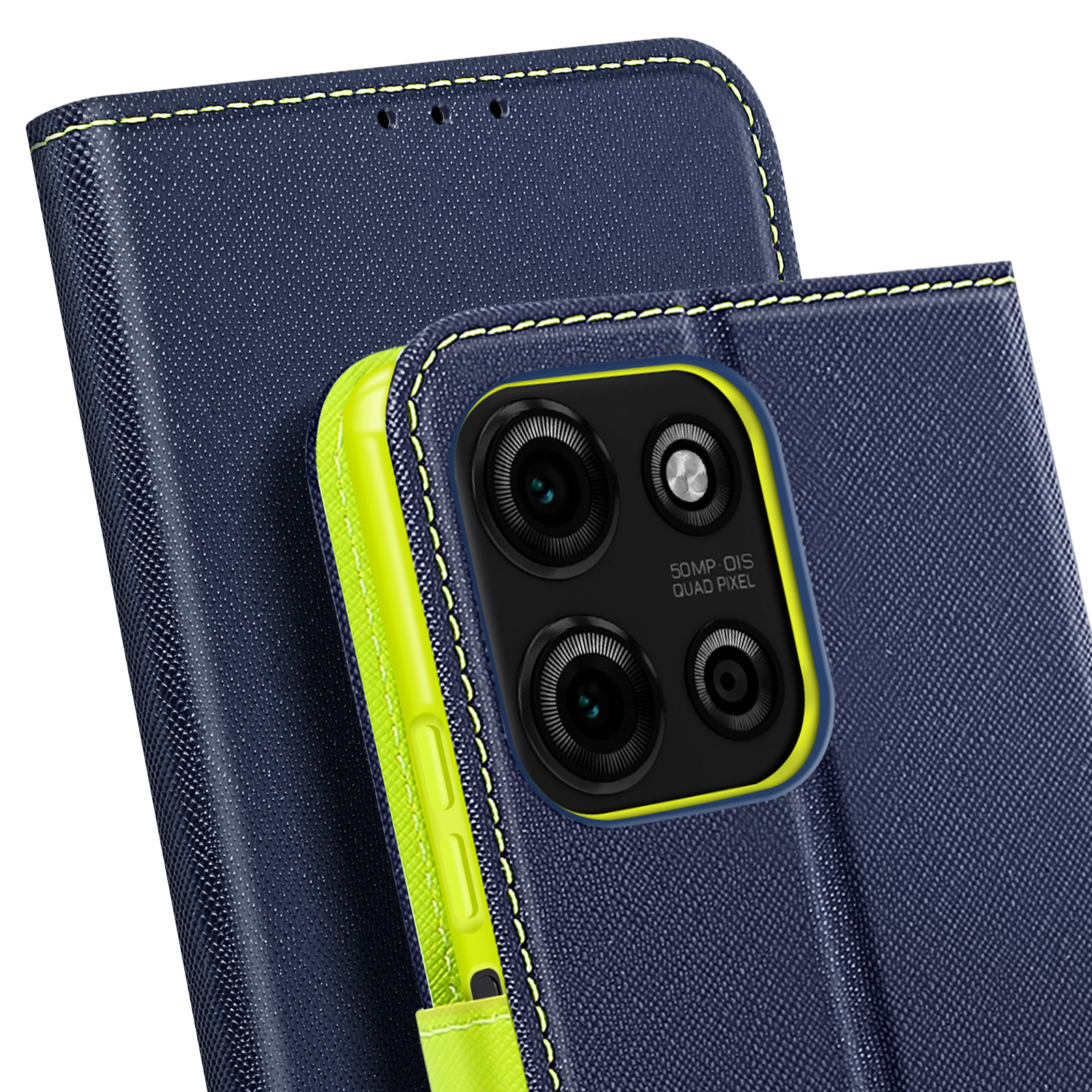 Moex Custodia Con Cordino Per Motorola Moto G7: Cover In Silicone Trasparente E Tracolla Regolabile (Fino A 155 Cm) - Blu