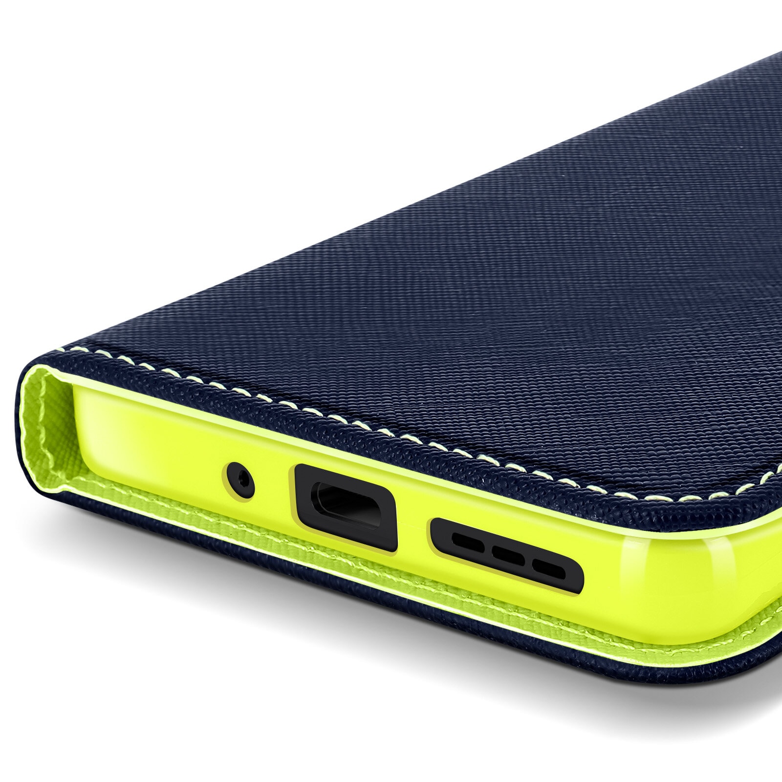 moex Collana per Cellulare Compatibile con Motorola Moto G7, Custodia con Cinturino Regolabile in Blu
