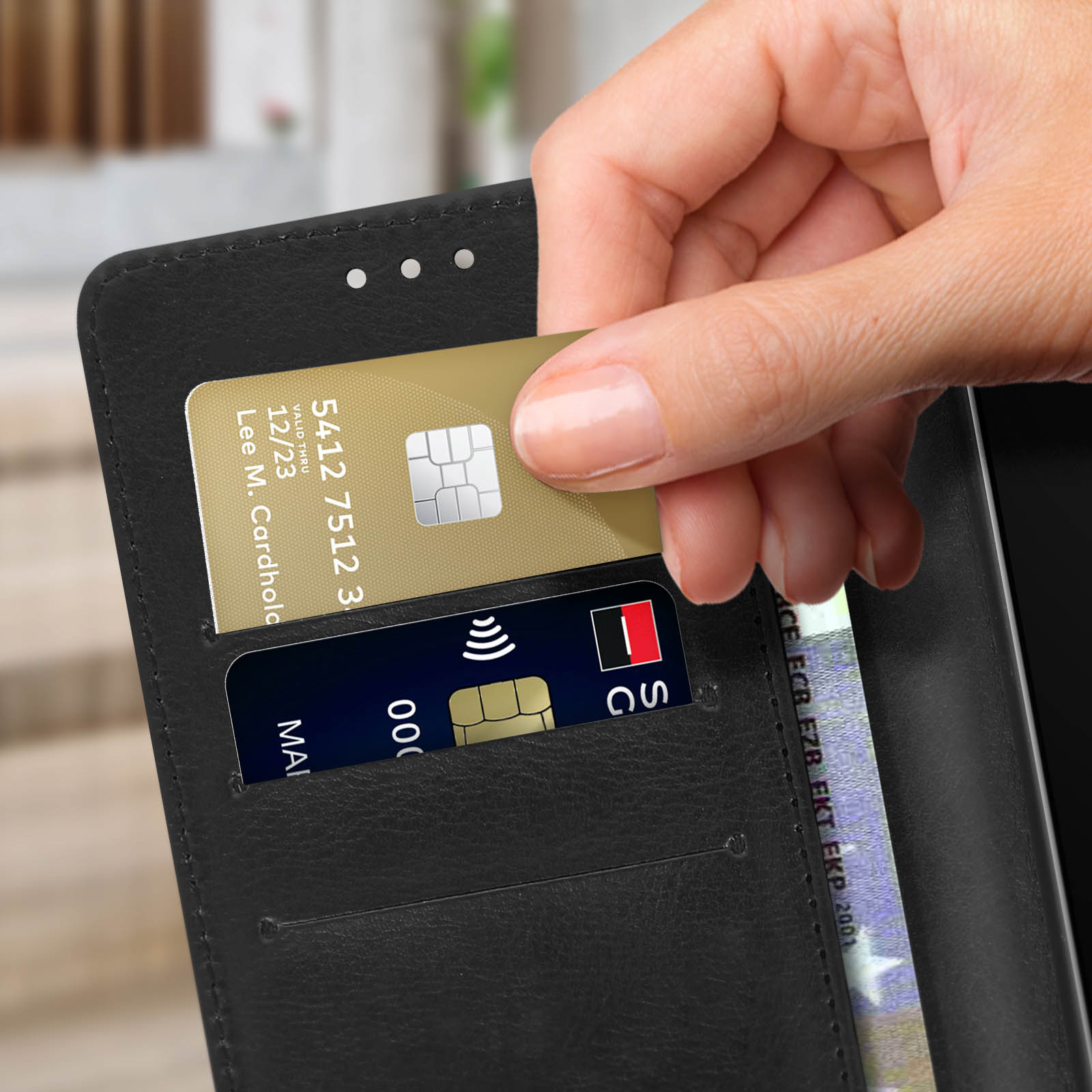 HONLEN Étui pour Realme C11 (2021) (6,52) Étui de protection en cuir