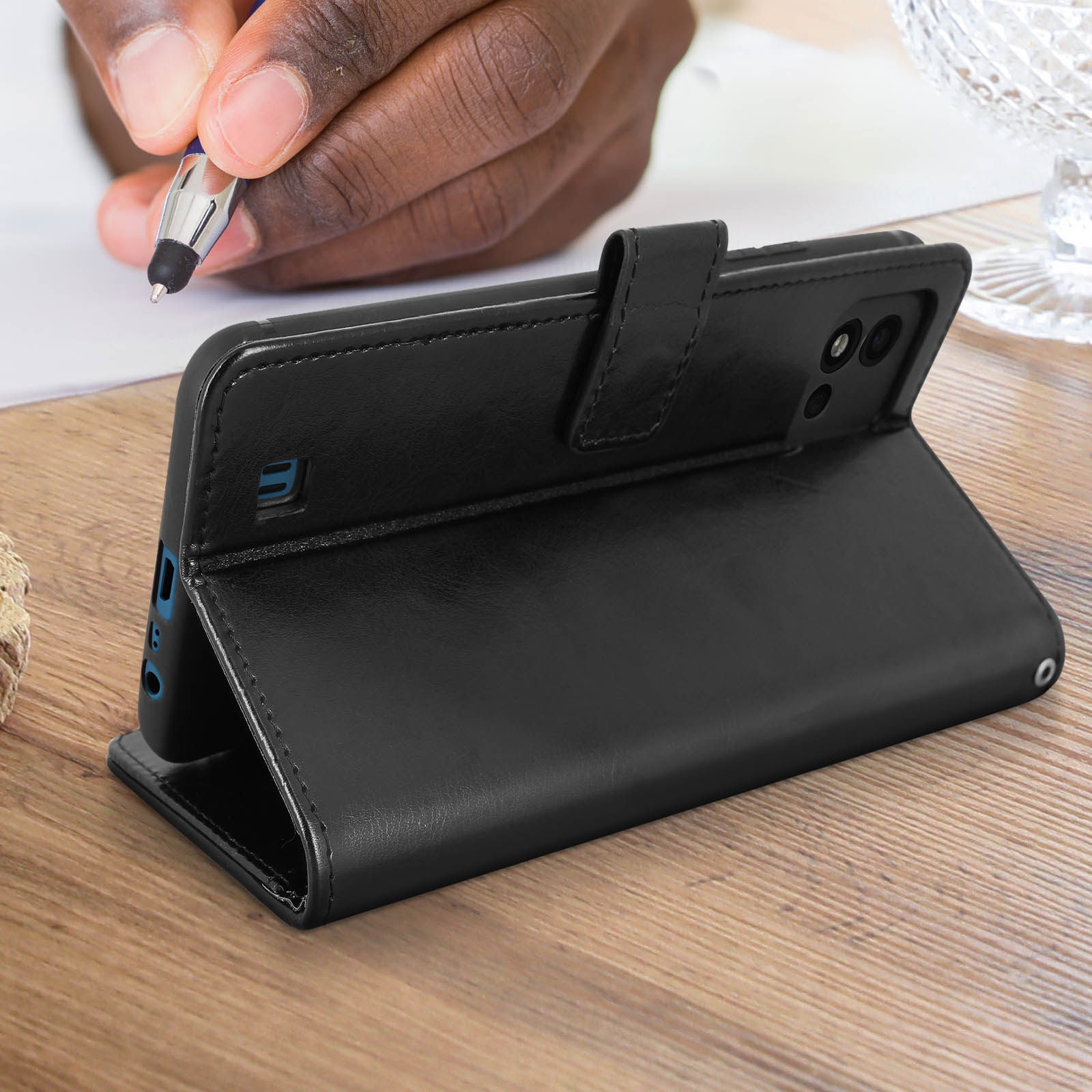 HONLEN Custodia per Realme C31 Cover, (6.5 Inches) Premium PU Pelle Wallet Magnetica Flip Case con Stampata Mandala, 3 Slot Schede, Stand Cover