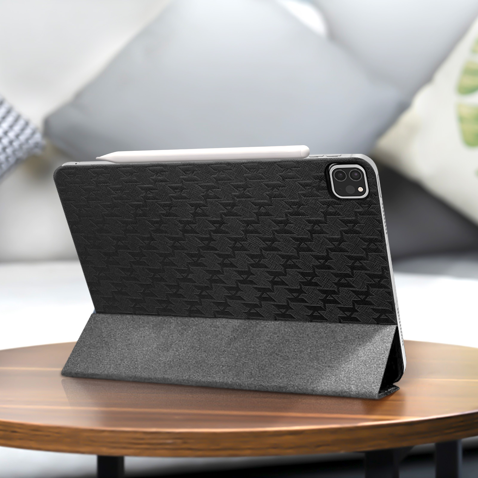 Custodia a libro laterale, colore: Nero Glossy glitterato, supporto integrato Karl Lagerfeld iPad Air