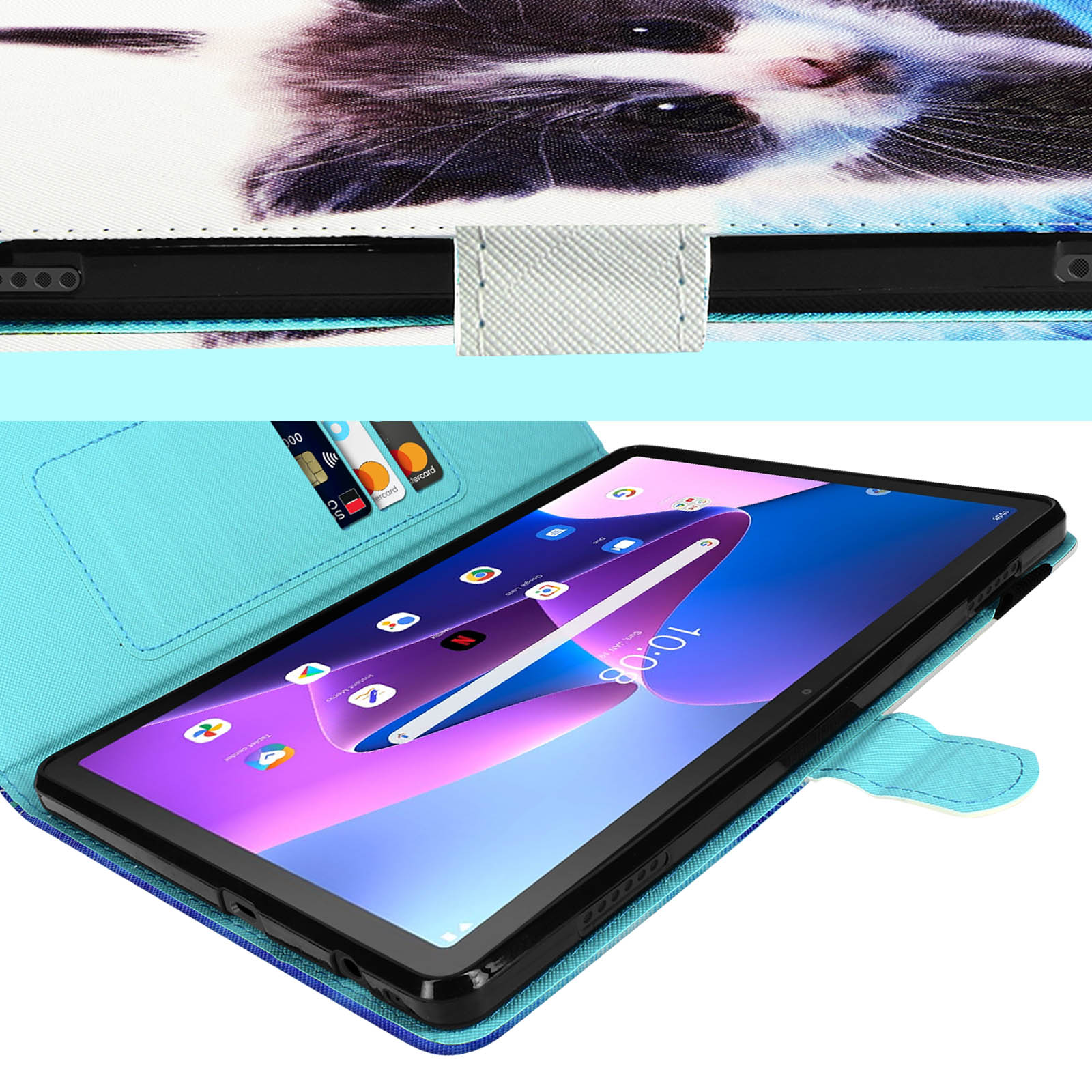 Custodia Lenovo Tab M10 HD 2nd Gen 10.1 Pollici, Cover In PU Con Supporto Magnetico E Funzione Sonno/veglia, Design Sottile Con Stampa Unicorno