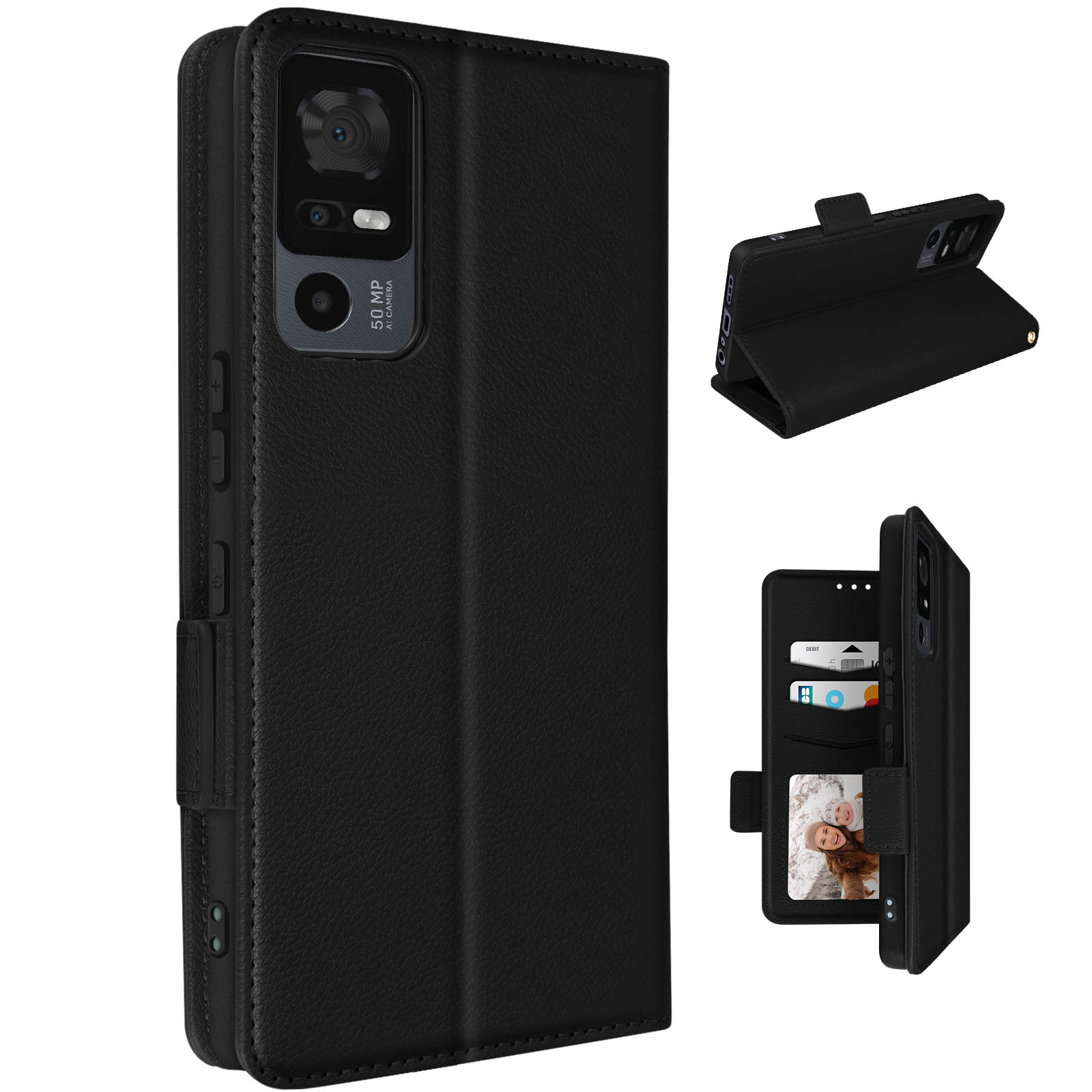 Ikiiqii Custodia per TCL 40 NxtPaper 5G (6.60) Cover Black