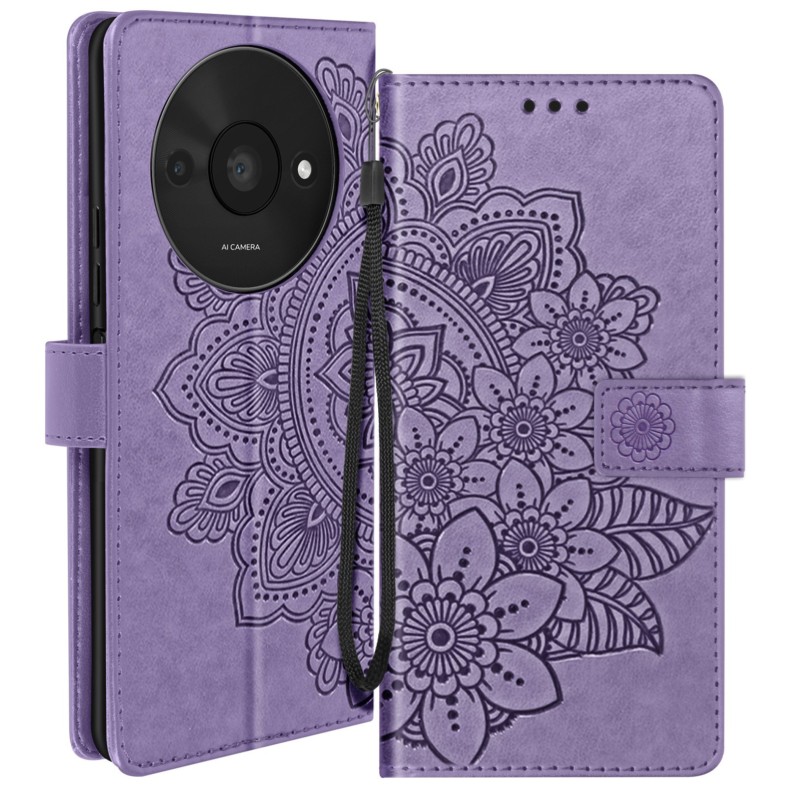 Tumundo Handyhülle Transparent Für Xiaomi POCO M3/Redmi 9T – TPU-Gel Mit Spinnennetz-Mandala-Design