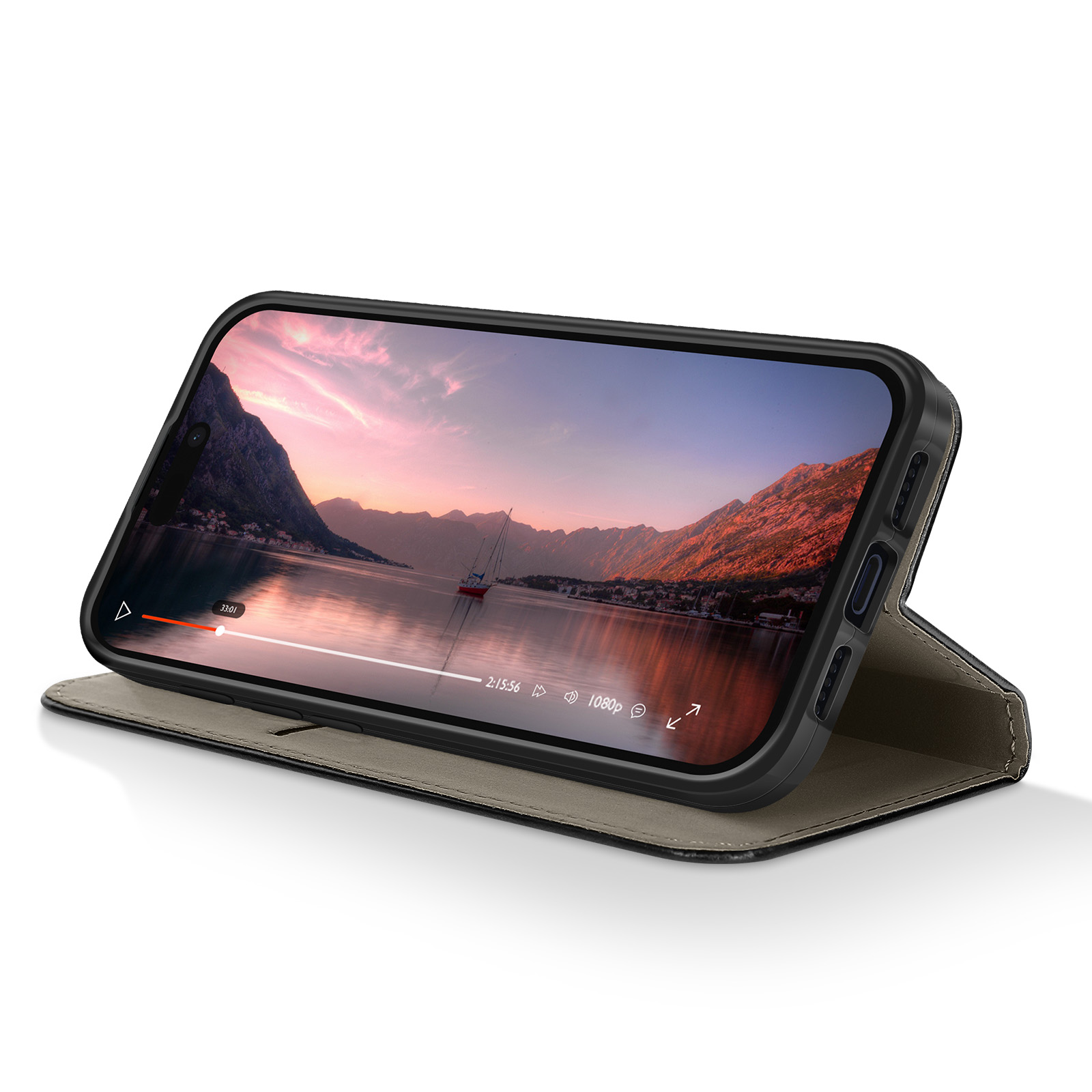Custodia Portafoglio BRAND SET Per Cubot Max 3 | Cover In Pelle PU Con Slot Carte E Funzione Stand | Nero