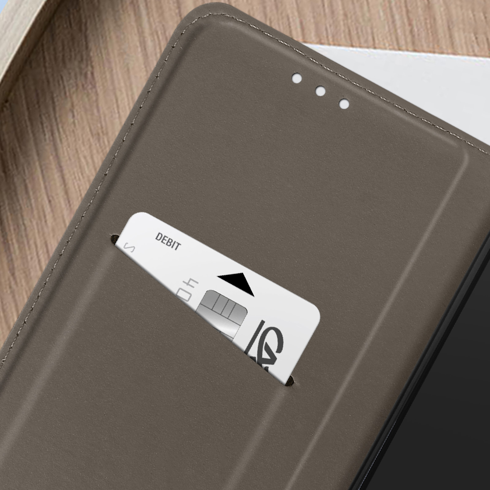 cadorabo Case works with Motorola MOTO G6 PLAY in NIGHT BLACK - Flip Style Case with Magnetic Closure - Wallet Etui Cover Pouch PU Leather Flip