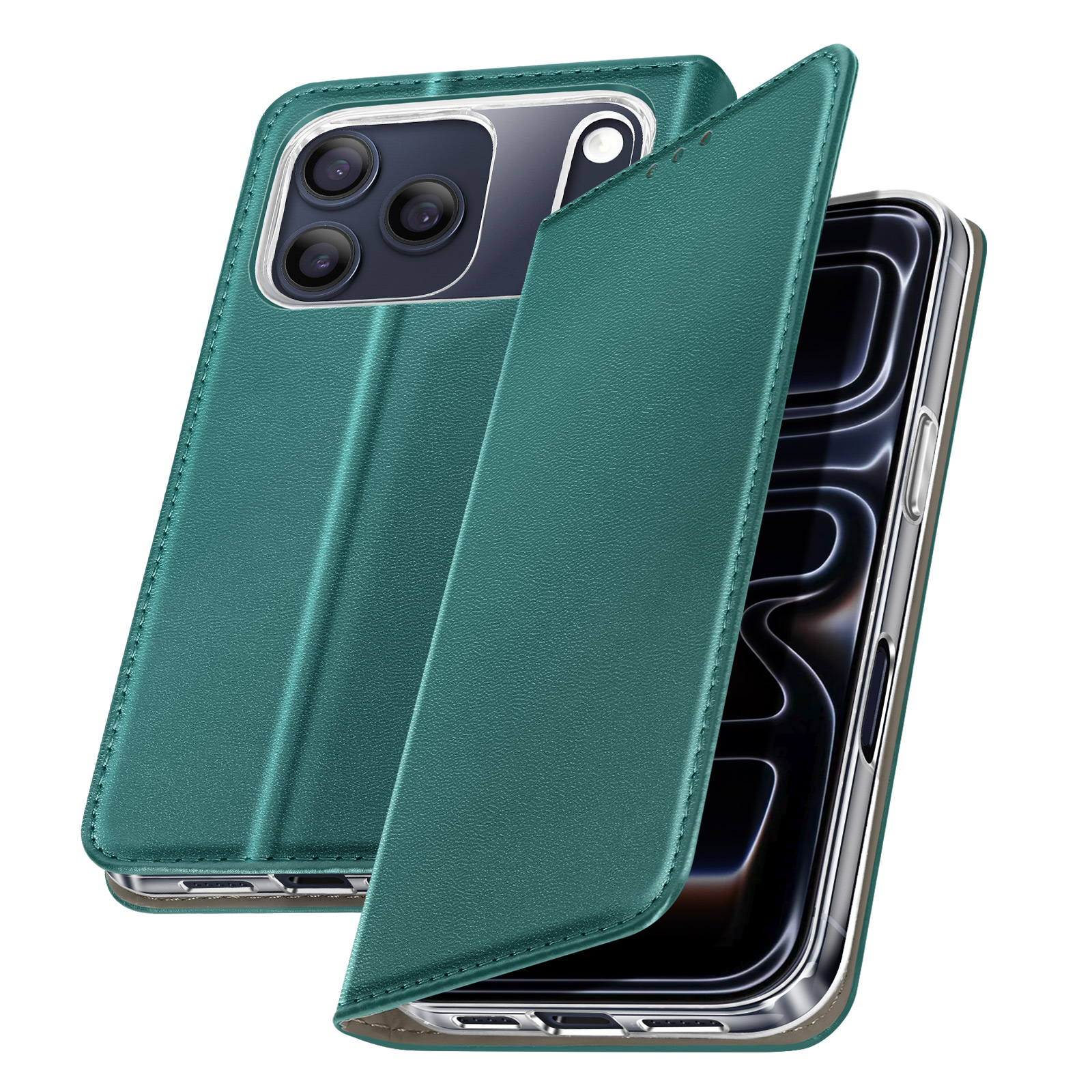 PH26 Custodia Portafoglio Per Haier Phone W717 - Ecopelle Con Chiusura Magnetica, 6 Slot Carte, Cover Interna In Silicone