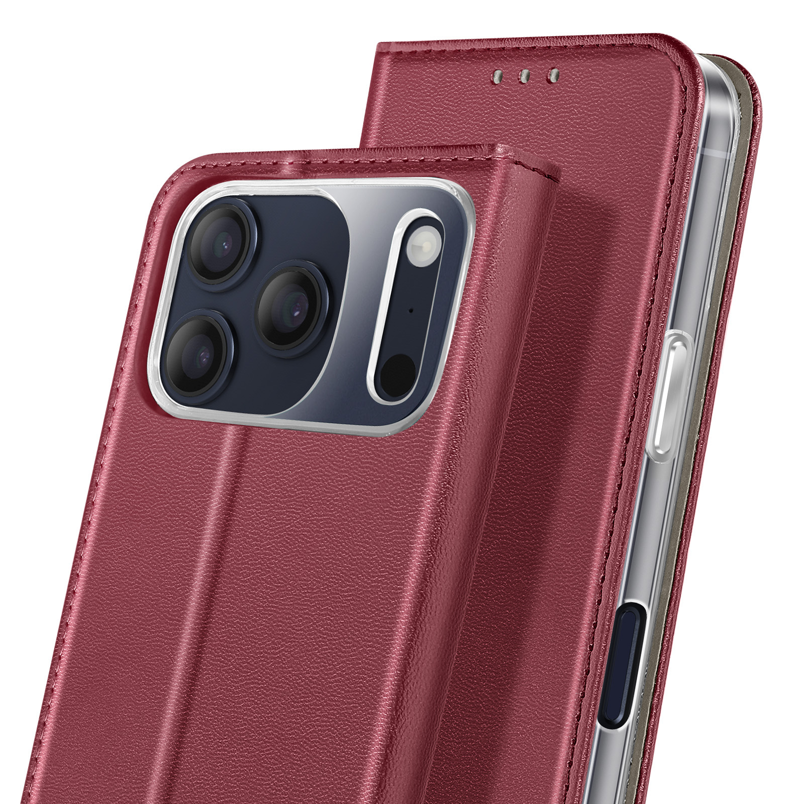 Sconosciuto Haier Phone E50L - Custodia a Portafoglio in Pelle Testurizzata, con Porta Carte e Impunture a Vista
