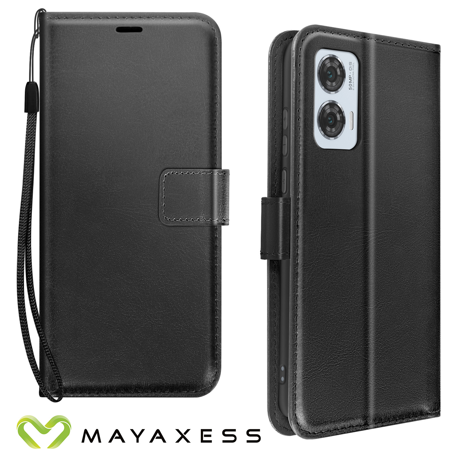 Custodia A Portafoglio In Pelle Per Motorola Edge 30 5G, Viola, Con Slot Schede E Cavalletto, Chiusura Magnetica, Pixfab