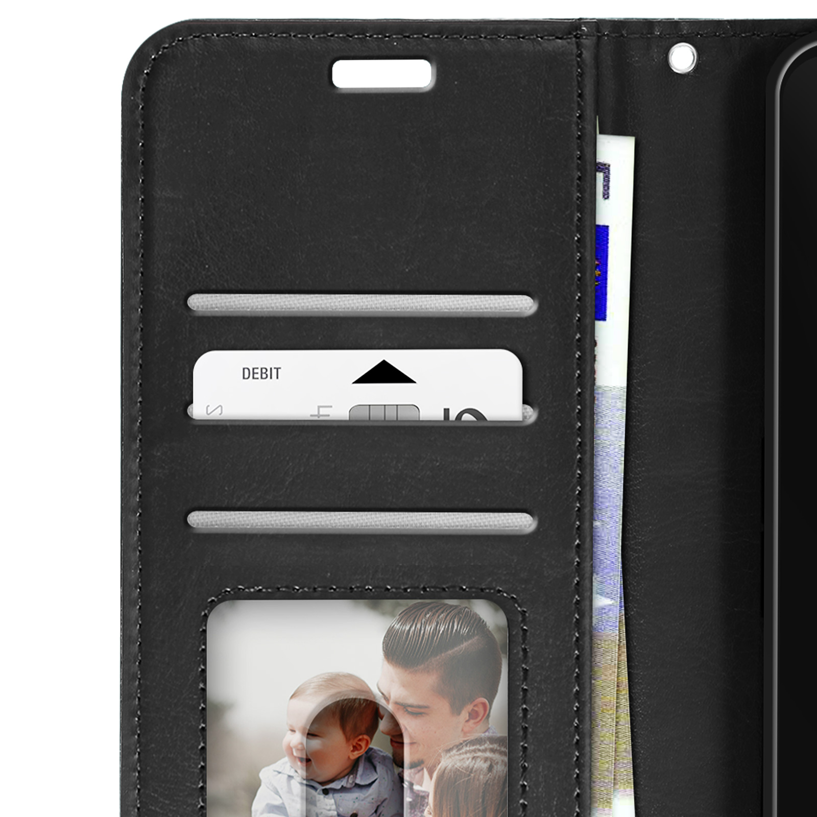 Focusor Cover a Libro Google Pixel 7 Pro con 1 Pellicola Protettiva, Custodia in Pelle Google 7 Pro Magnetica Sintetica TPU Antiurto, Funzione Supporto/Portafoglio Protezione Completa Case, Nero
