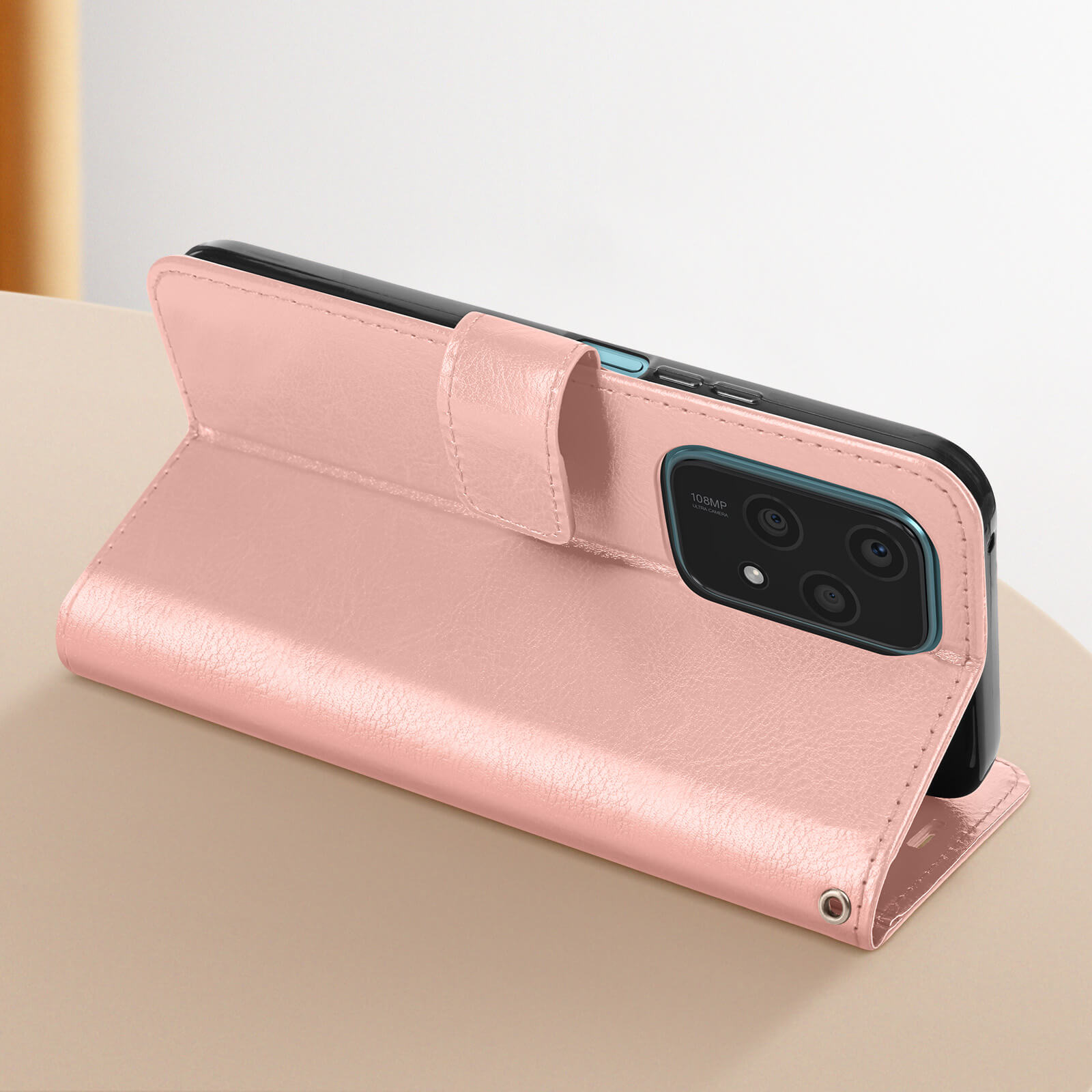 COMAKU Cover a Libro Honor 200 Lite 5G, Custodia a Portafoglio in Pelle con Supporto e Chiusura Magnetica Compatible per Honor 200 Lite 5G - Nero
