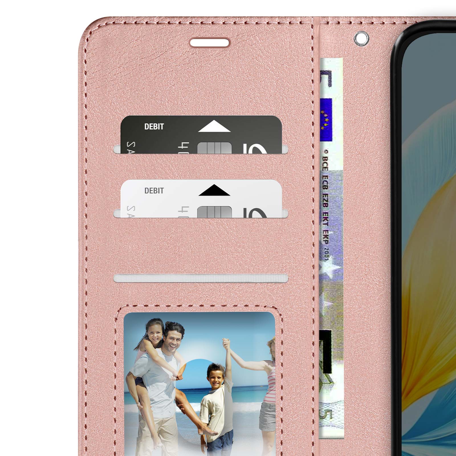 Custodia A Libro Honor 200 Lite 5G Con Portafoglio E Chiusura Magnetica – Pelle Nera