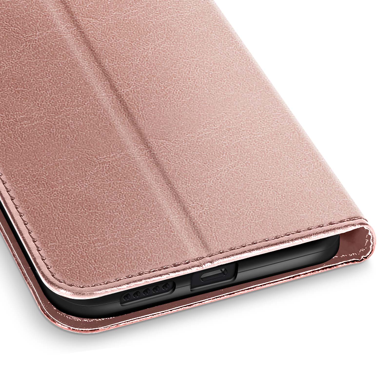 Étui Portefeuille Mayaxess Pour Honor 90 Smart - Bleu, Similicuir, Avec Dragonne Et Support