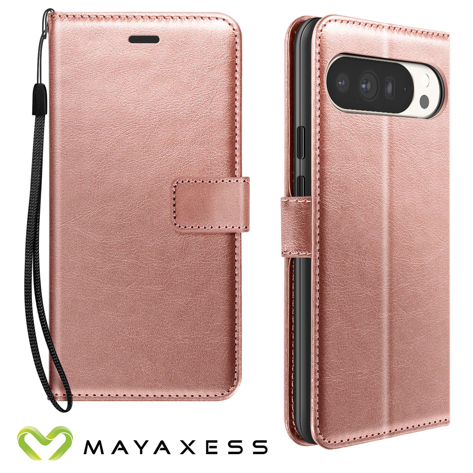 Beajew Cover per Google Pixel 6 Flip Custodia in Pelle PU, Cover Portafoglio,Funzione Supporto,[Slot per Schede] [Chiusura Magnetica] Protettiva Custodia Resistente Antiurto,Premium Case-Nero